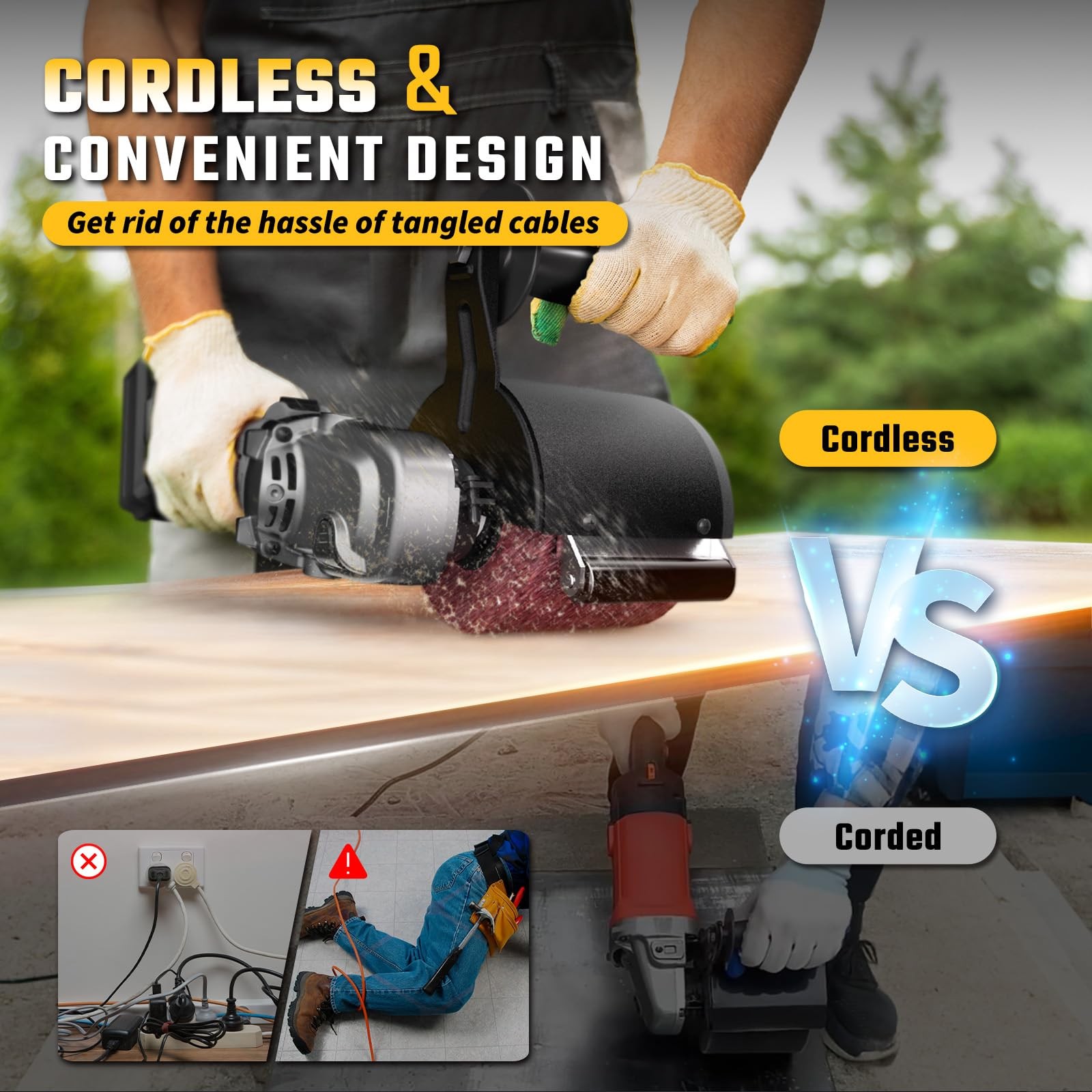 VERVEWAVE Cordless Burnishing Polishing Machine for Dewalt 20V Max Battery (N…