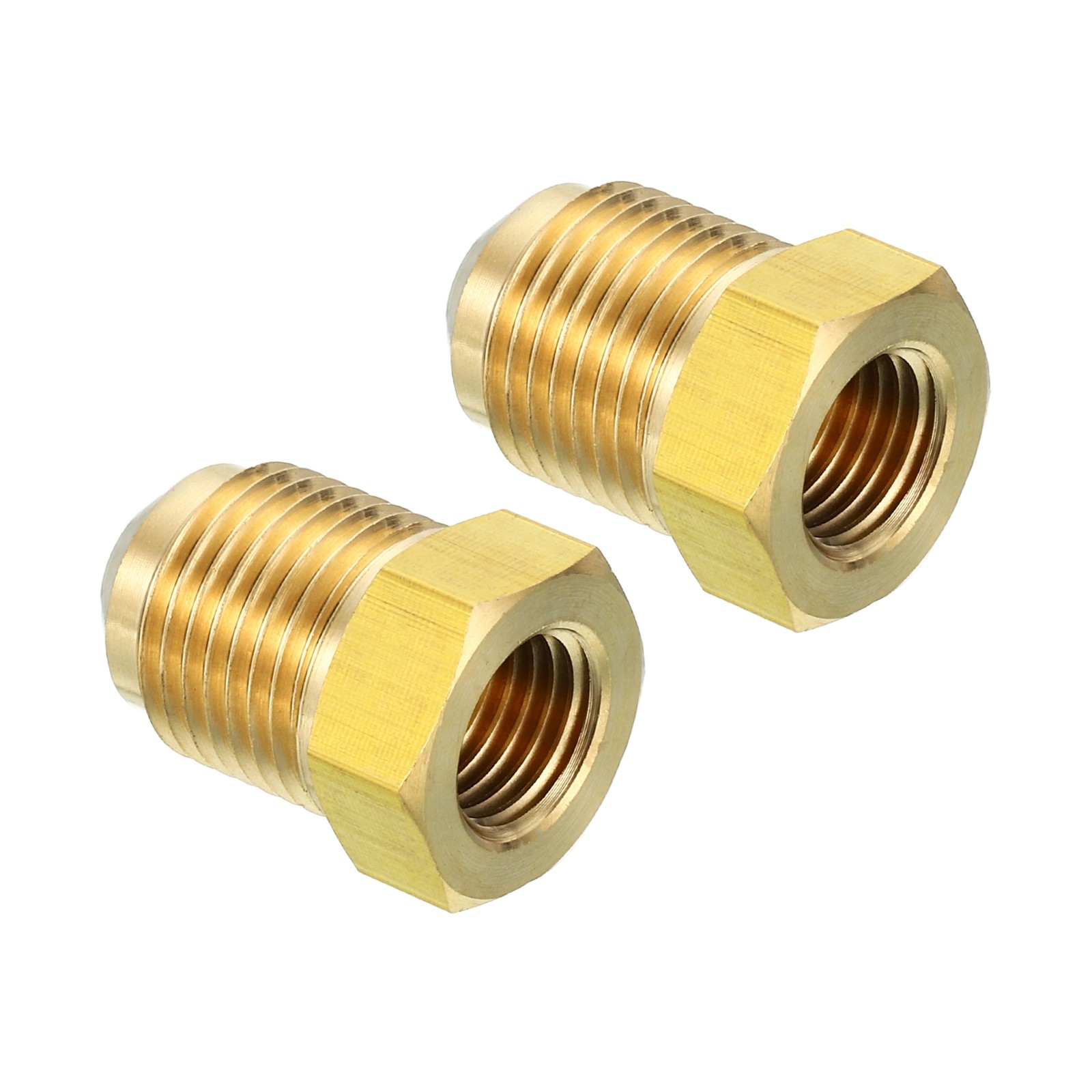 2Pack 1/4″ Female Flare 3/8″ Male Flare Connectors Brass Adapter Reducing