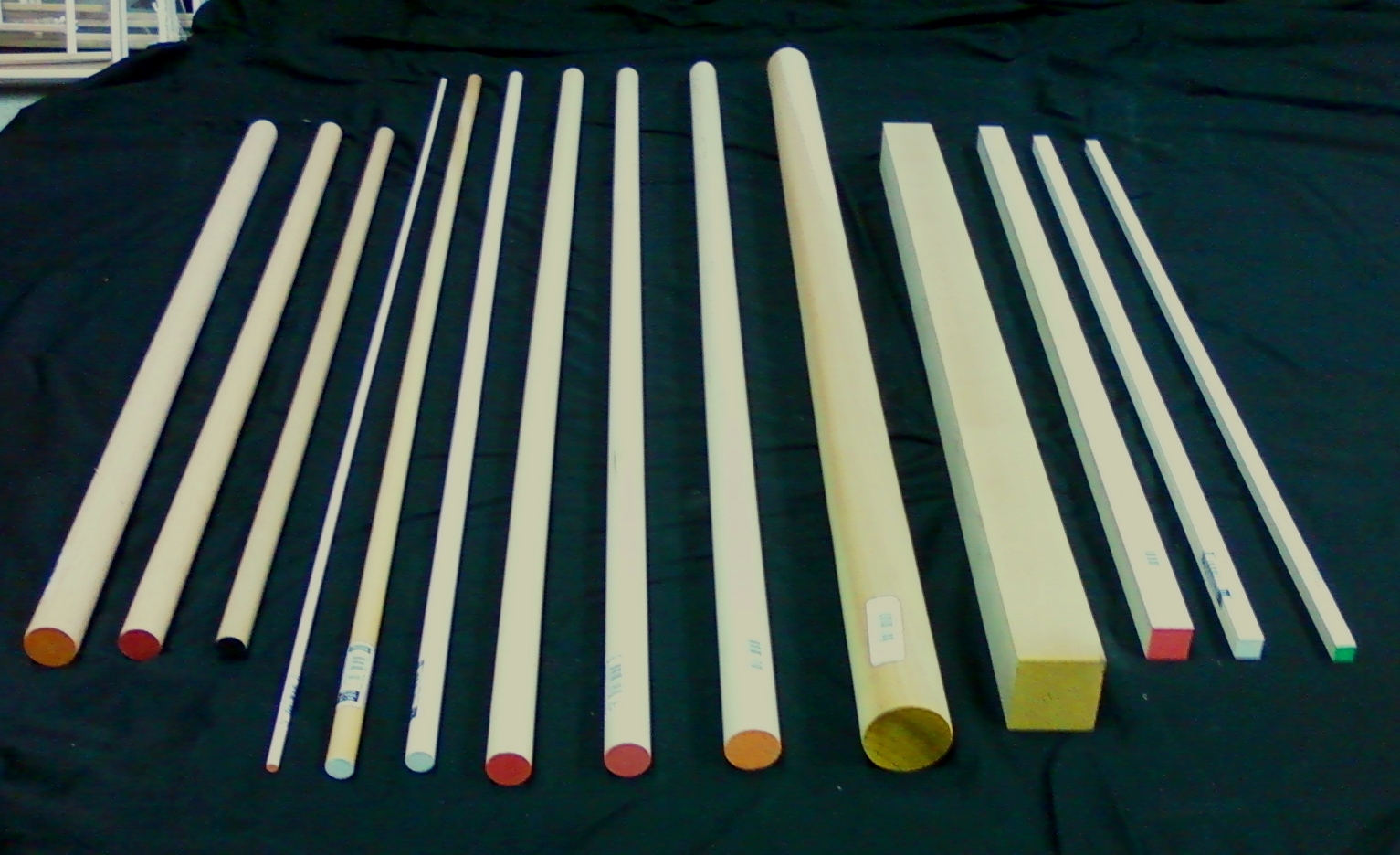 (150) Madison 444551 3/8″ x 3/8″ x 36″ Square Poplar Wood Dowels Made in USA