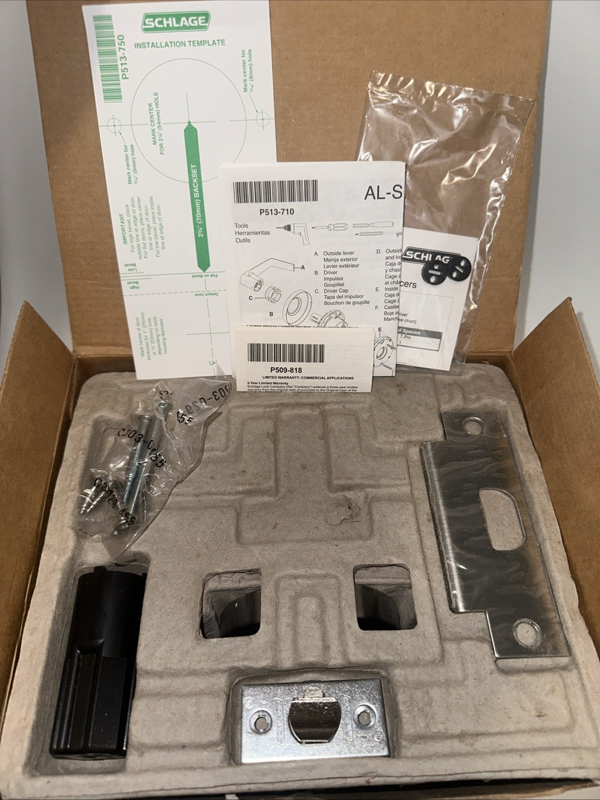 Schlage AL80BD SAT 626 Small Format Core AL Series Storeroom Lock