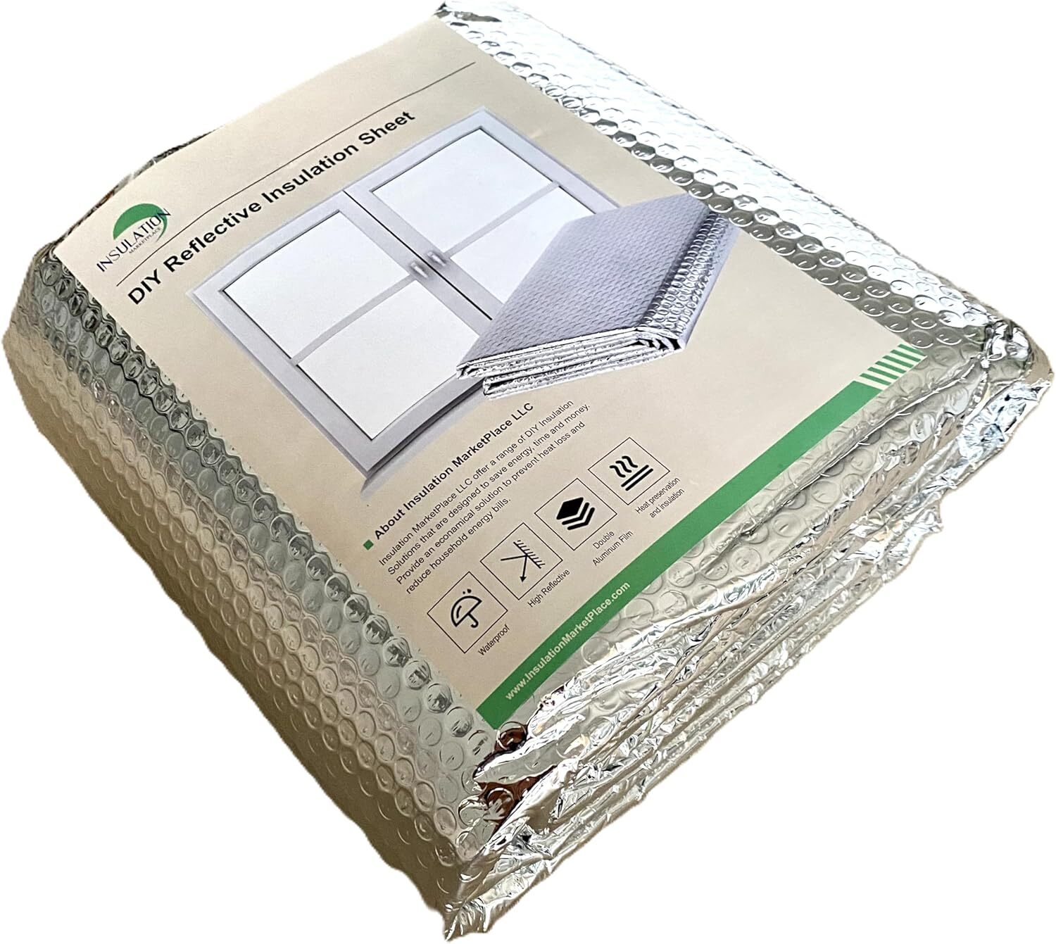 INSULATION MARKETPLACE – 48″ x10ft DIY Bubble Core Reflective Insulation Sheet,