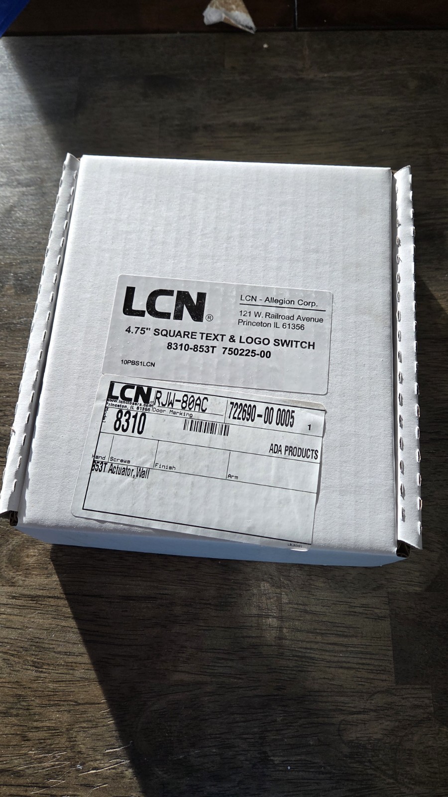 LCN 4.75″ Square Text & Logo Switch 8310-853T