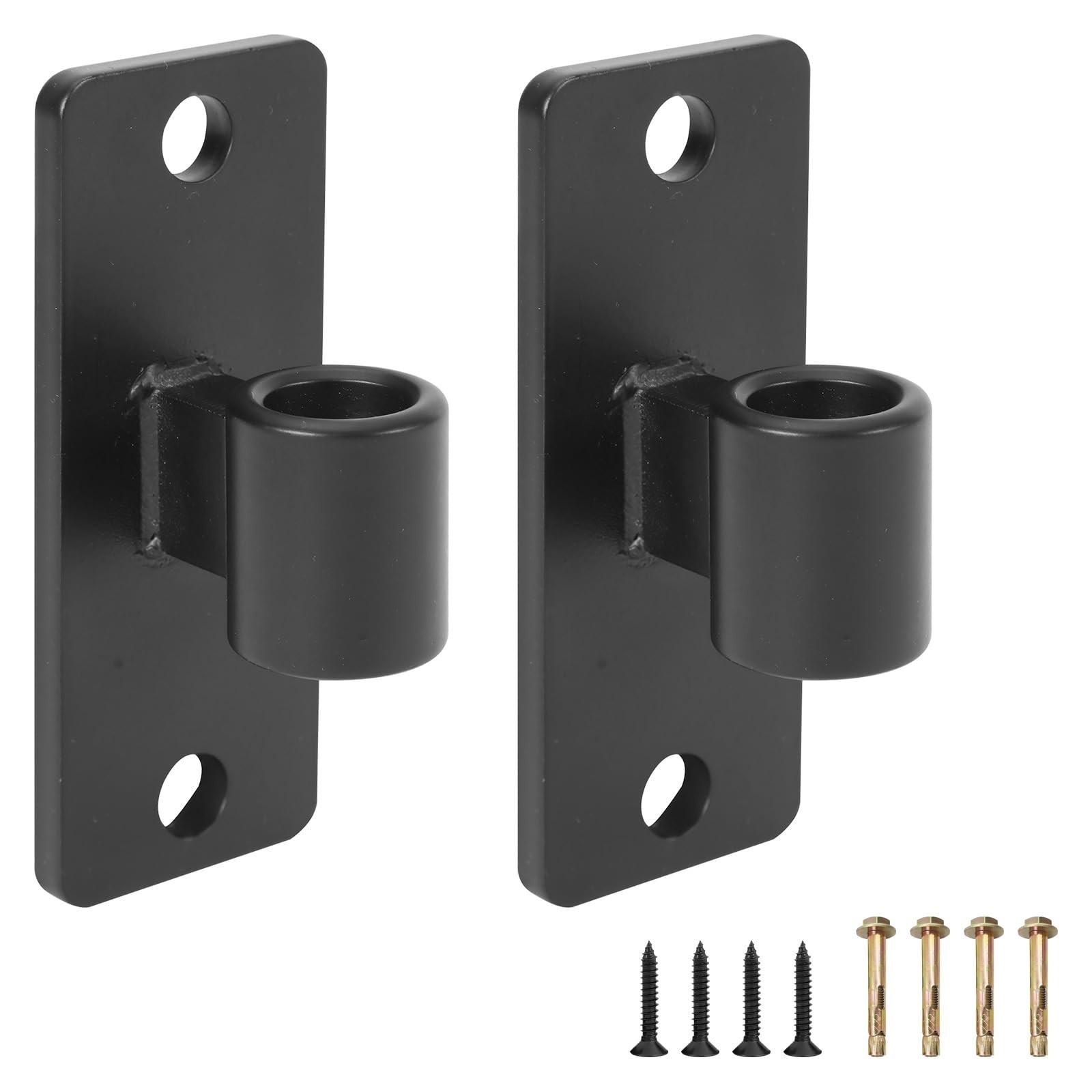 Gate Hinges, 2 Pack Steel Wall Mount Gate Hinge Fit 5/8” Pin Fence Post Hing…