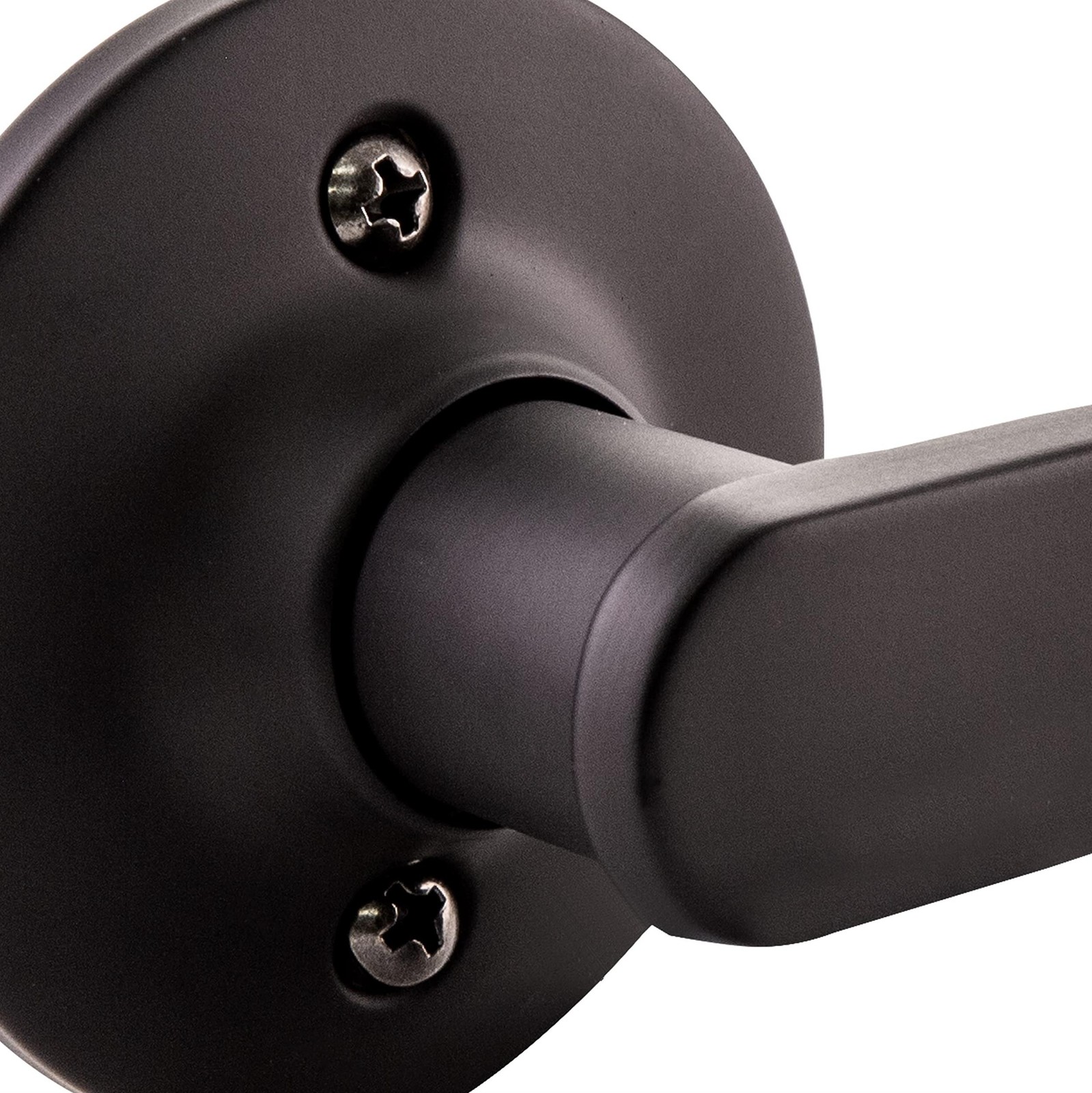 Pemberly Row Contemporary Dummy Brass Door Lever in Matte Black