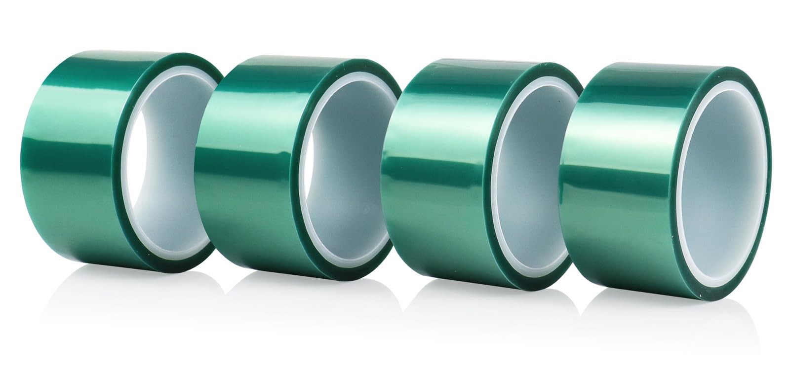 BOMEI PACK High Temp Tape Powder Coating, 2 inches x 216 Feet, Green