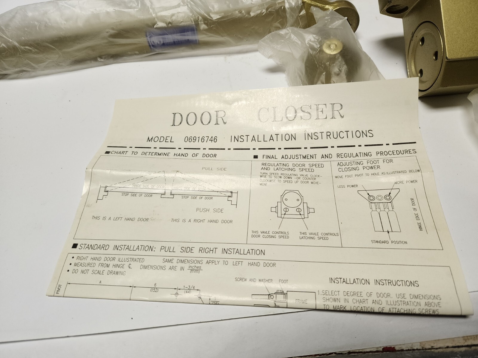 Unbranded Commercial Door Closer Heavy Duty Residential Hydraulic Auto Gold