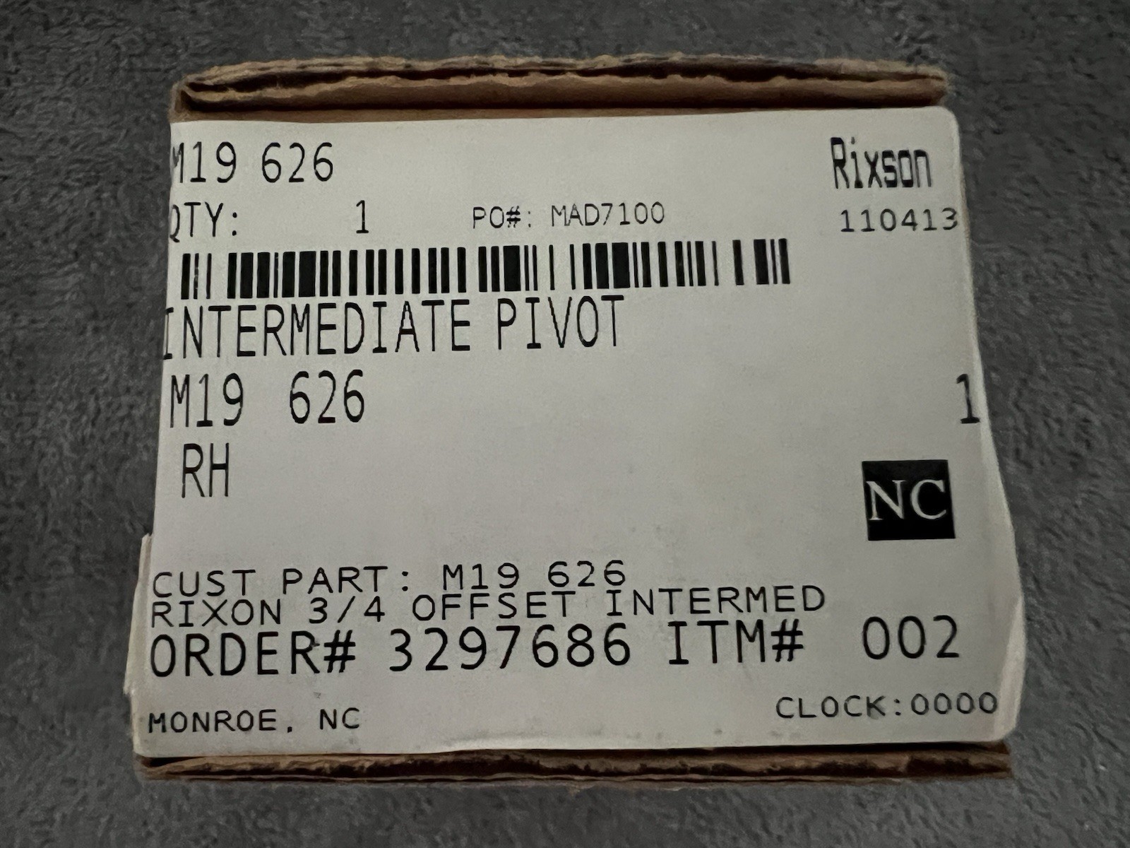 RIXSON ASSA ABLOY INTERMEDIATE PIVOT SET M19 626 RH
