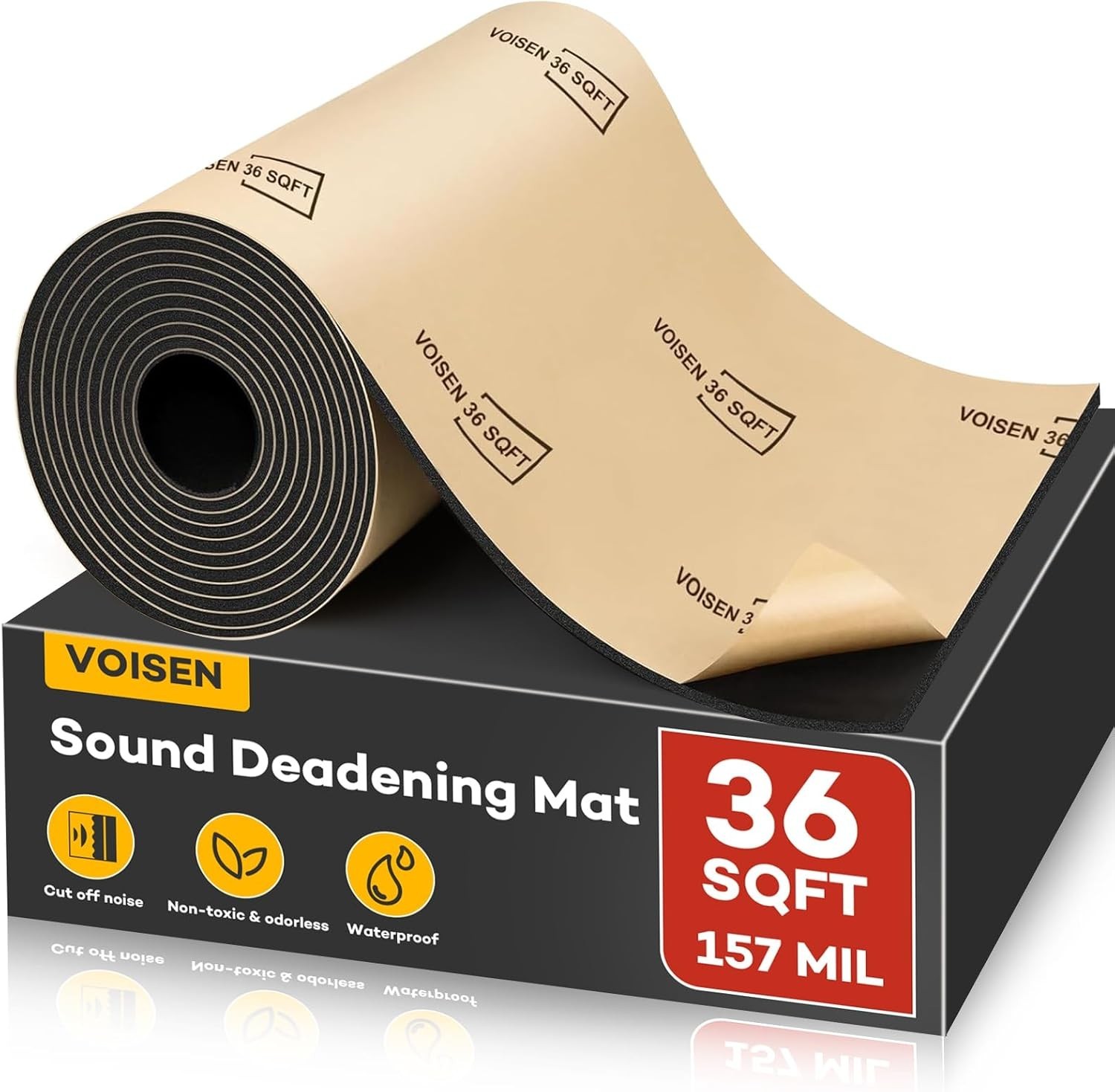 Material Insonorizante para Auto 4 mm 36 sqft Espuma PE Aislante Térmico