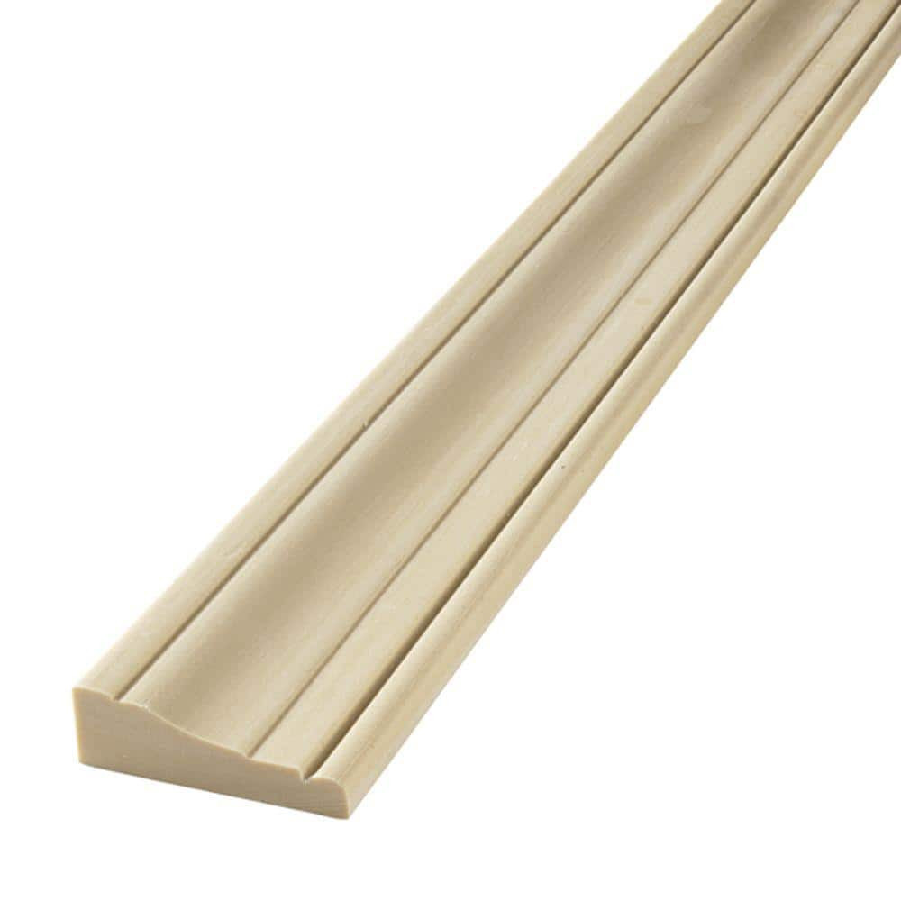 Flexible Polyurethane Baseboard Trim 0.62×2.25×120 in Half Round Casing Moulding