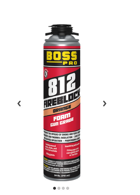 BOSS PRO 812 FIREBLOCK ORANGE FOAM GUN GRADE 24 oz.