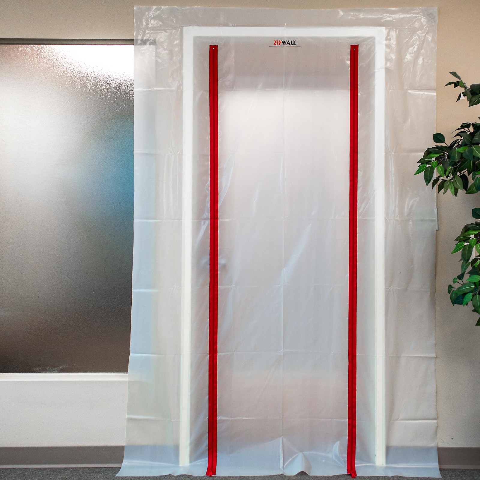 ZIPWALL ZDC Commercial ZipDoor Kit, , red ,1 1 Count(Pack of 1), Red