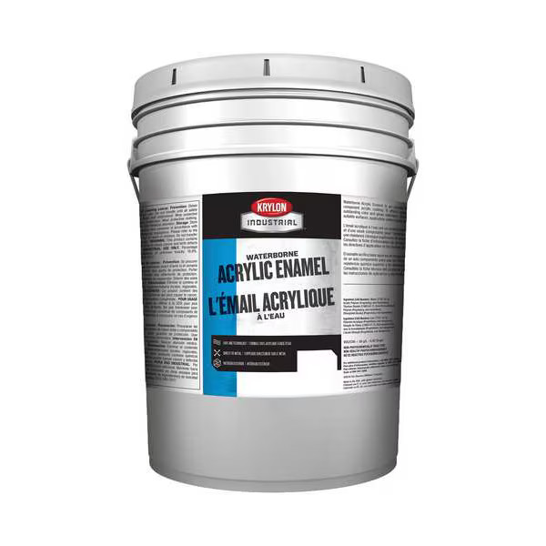 Industrial Interior Paint, Semi-Gloss, Acrylic Base, White, 5 gal K000Z6761-20