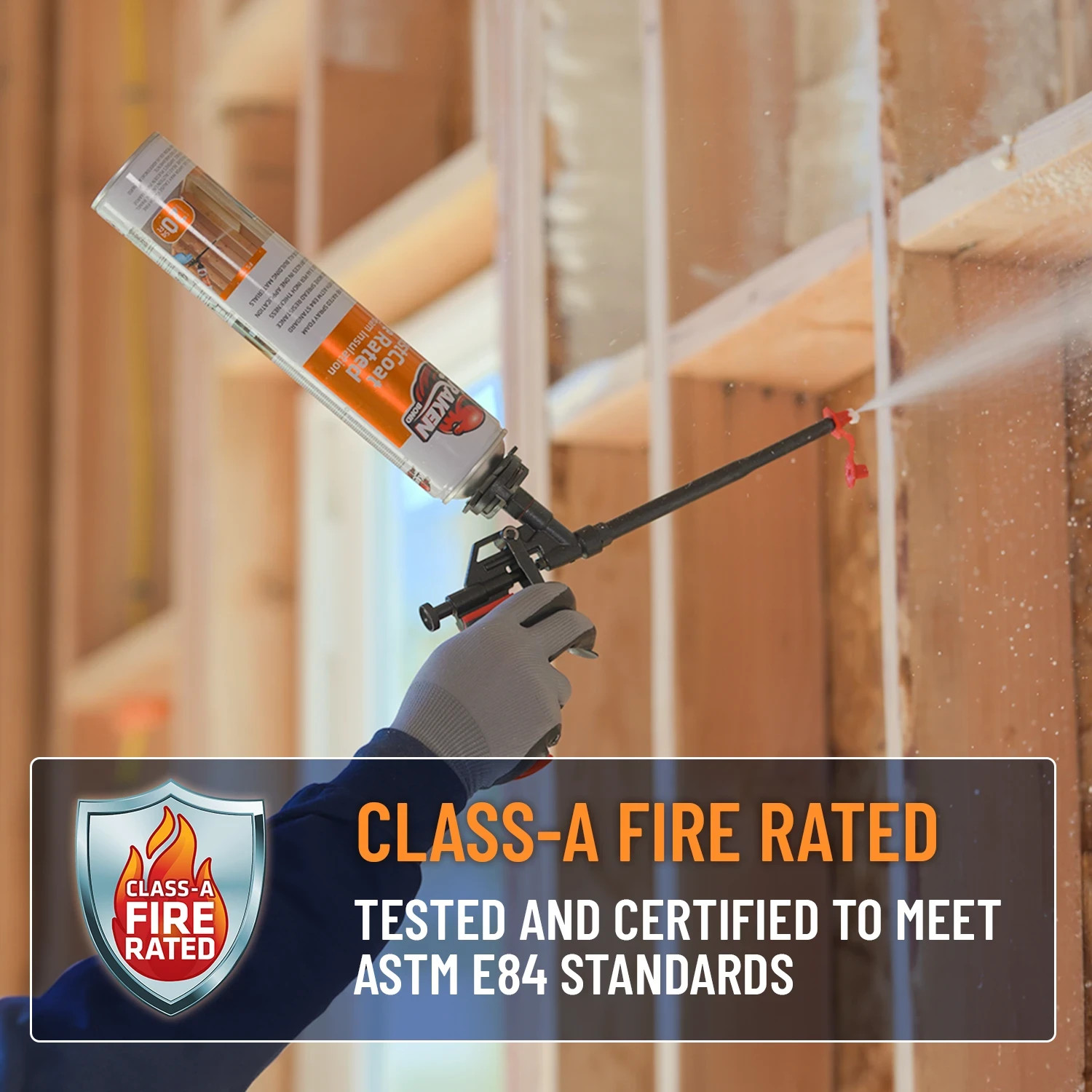 Spray Foam Insulation Kit, Closed Cell, Fire Rated (36×27.1oz.720 bd/ft) 36 Pack