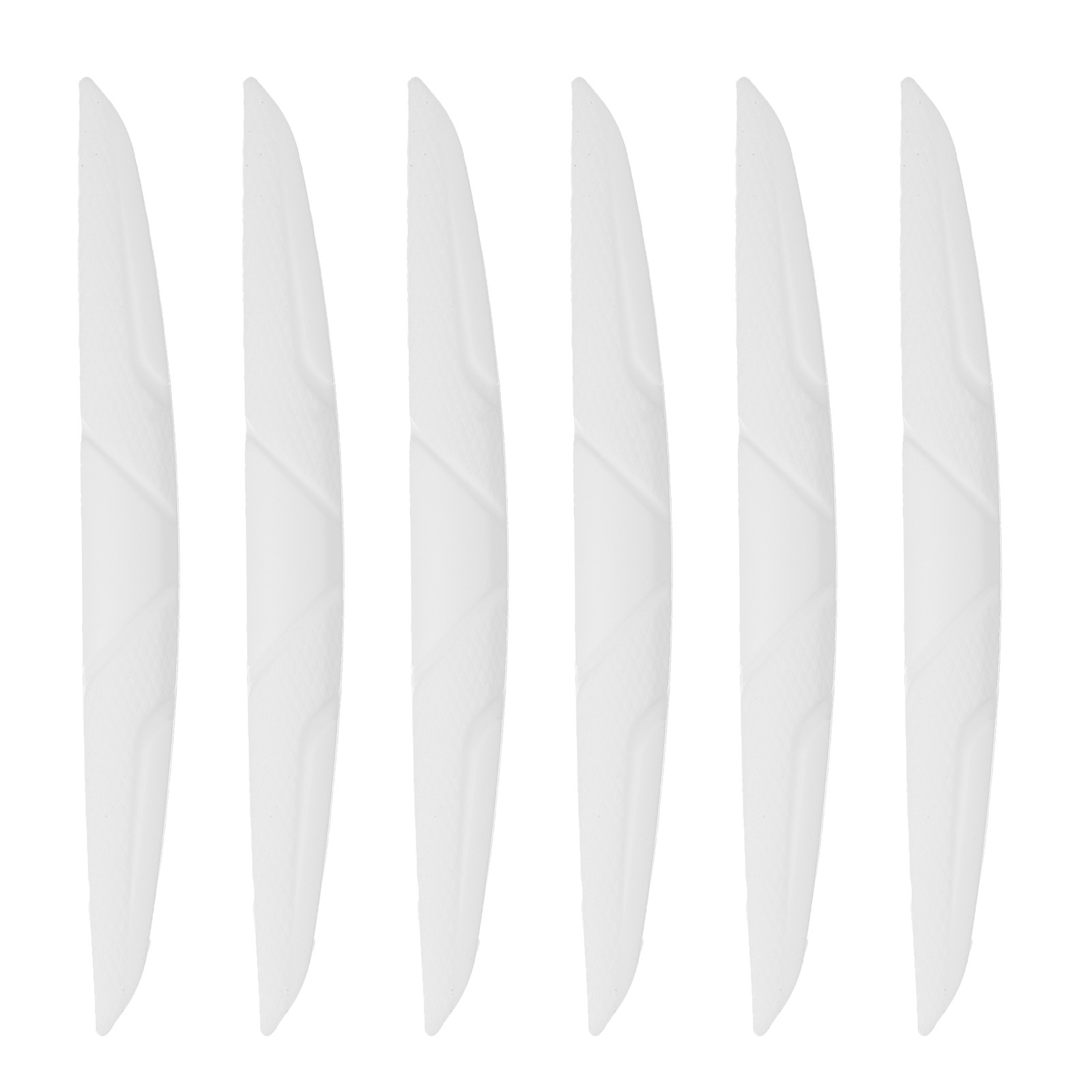6pcs Car Door Edge Guards Protectors Silicone Side Door Edge Trim Strip White
