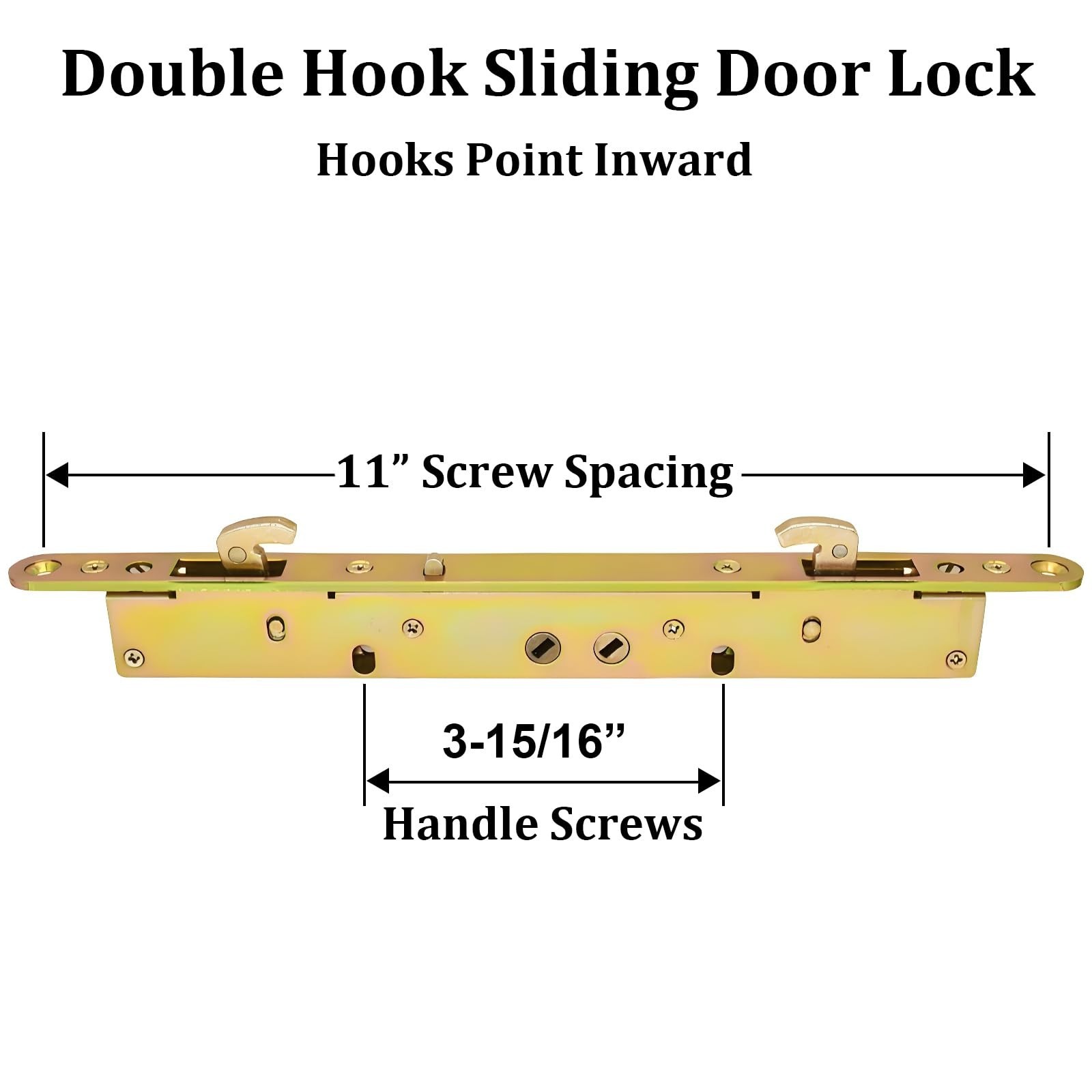 Multi-Point Mortise Lock for Sliding Patio Glass Door, Dual Point Hooks Latch…