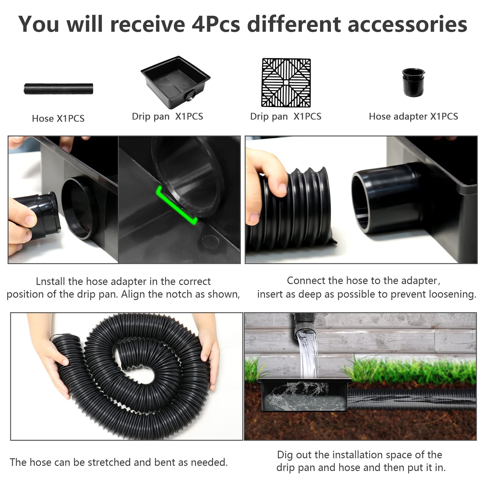 Tefola Profile Catch Basin Drain Kit Downspout Extender 99 Catch Basin Gutter