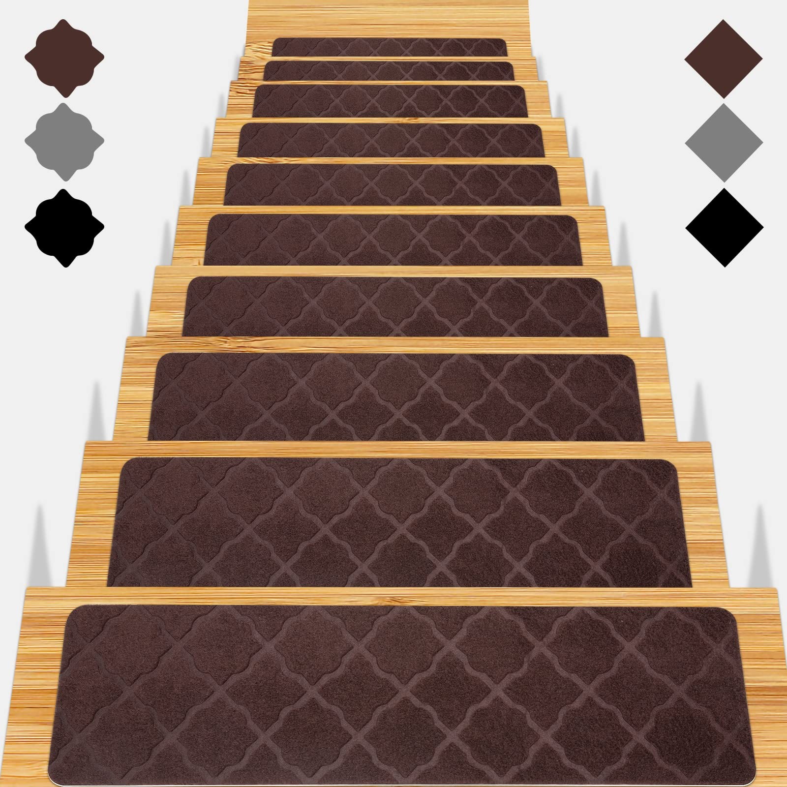 Gmonby Stair Treads For Wooden – Stairs Runner Indoor Non-Slip