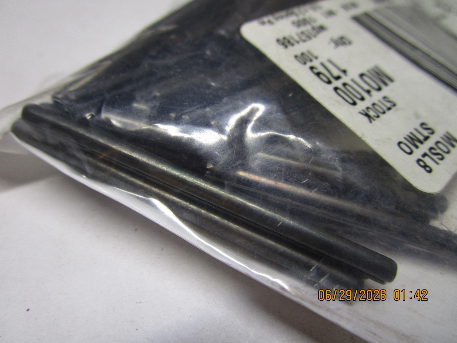 1/8″ x 2″ Plain Finish Steel Slotted Spring Pin QTY 100