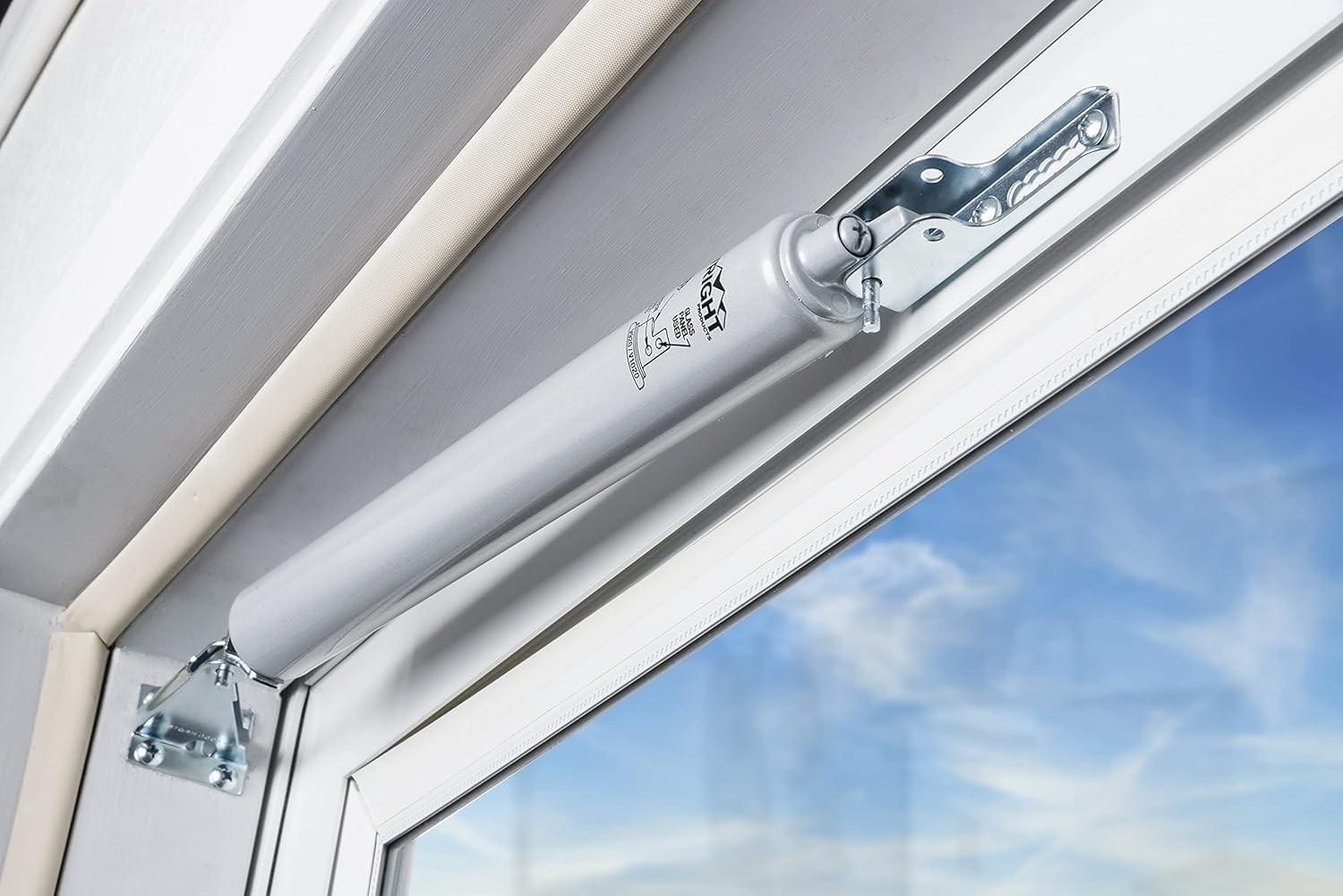 Standard-Duty Pneumatic Door Closer in Black, Perfect for Screen & Storm Doors