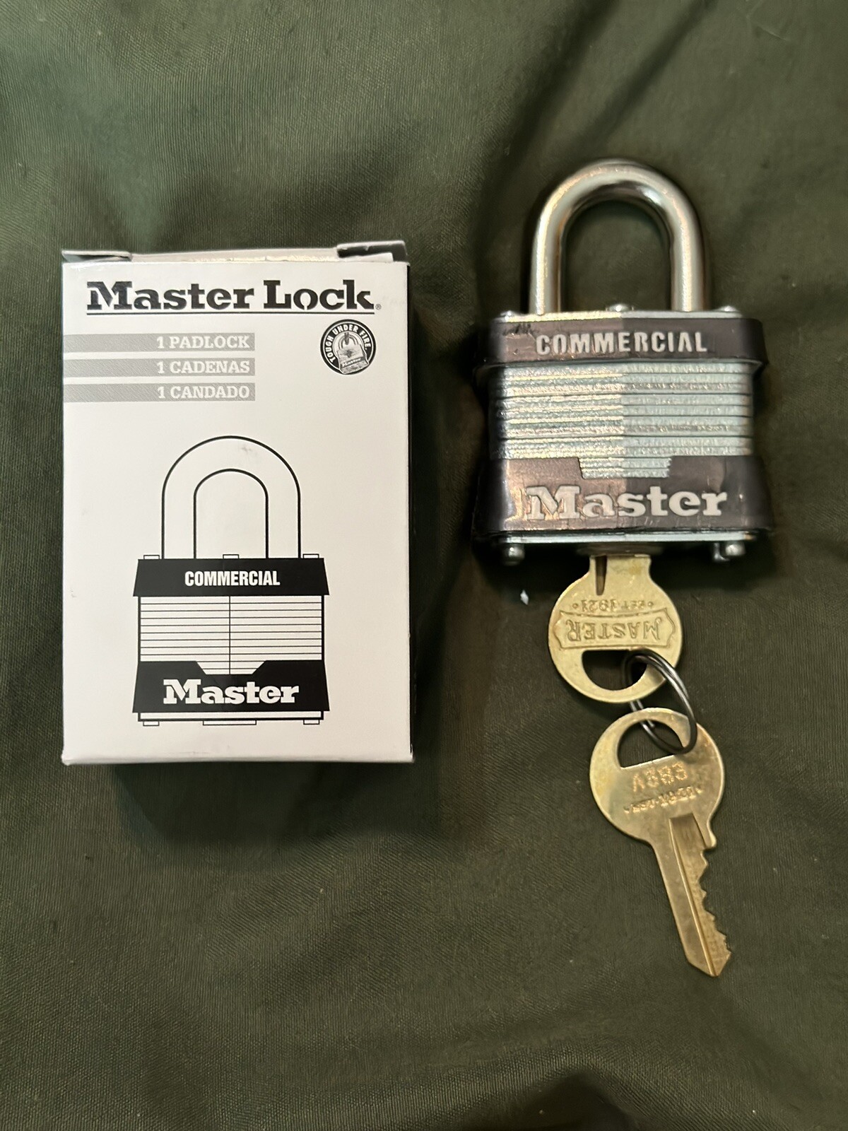 6-PACK Heavy Duty 1-1/2″ Lam Steel Padlock Master Lock Padlocks 3KA