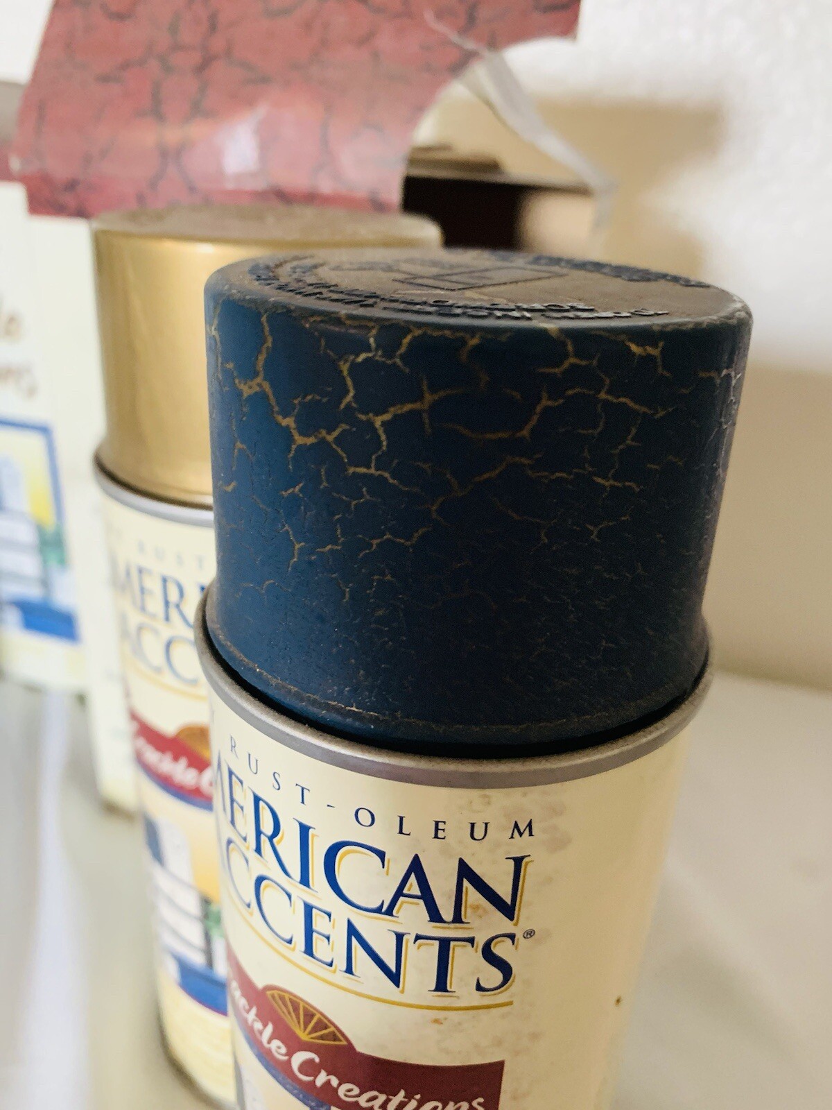 VTG 1997 American Accents Rust-Oleum crackle creations Custom Paint New