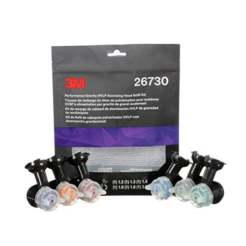 3M 26730 Performance Gravity HVLP Atomizing Head Refill Kit 6 Sizes