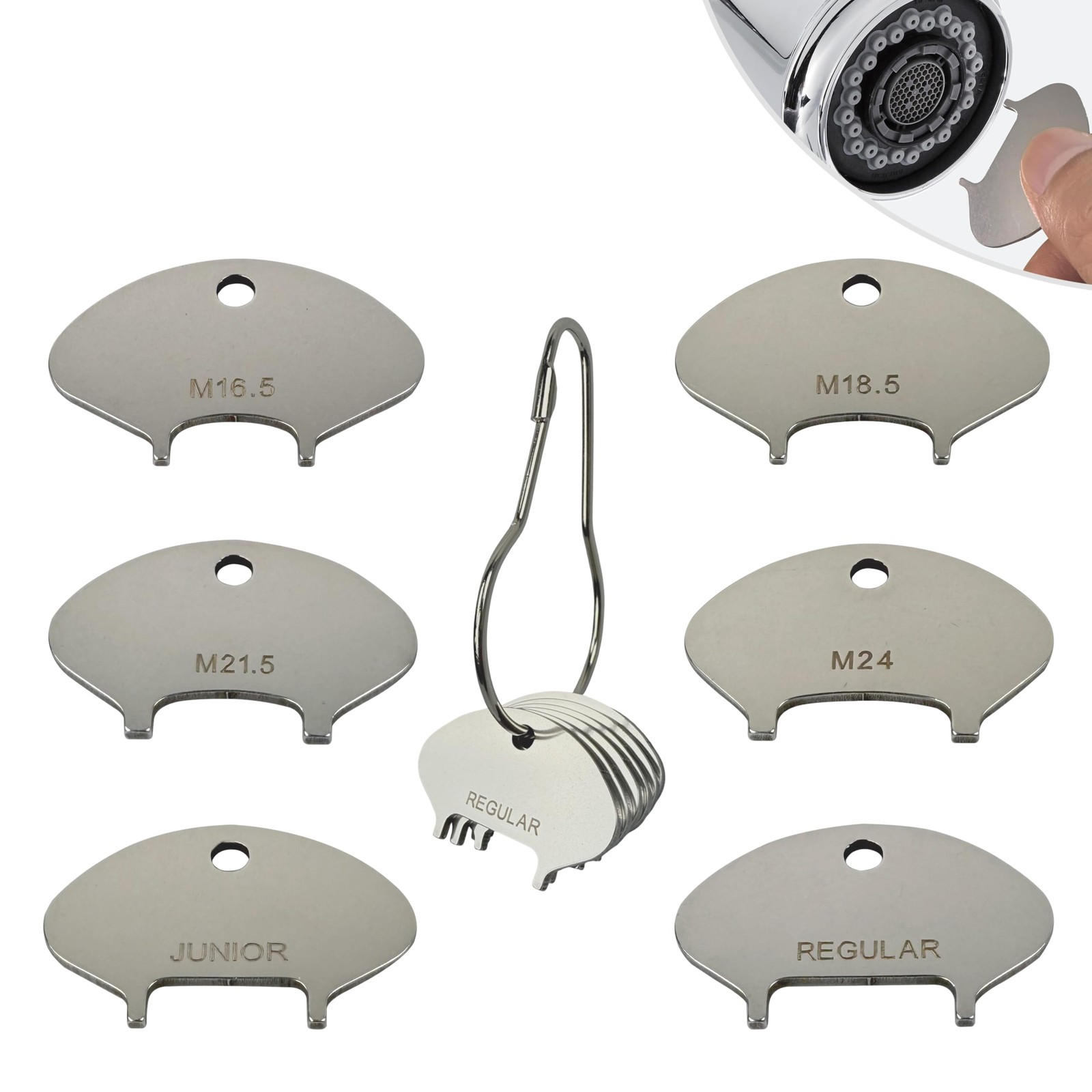 Upgraded 304 Stainless Steel Faucet Aerator Key –Universal