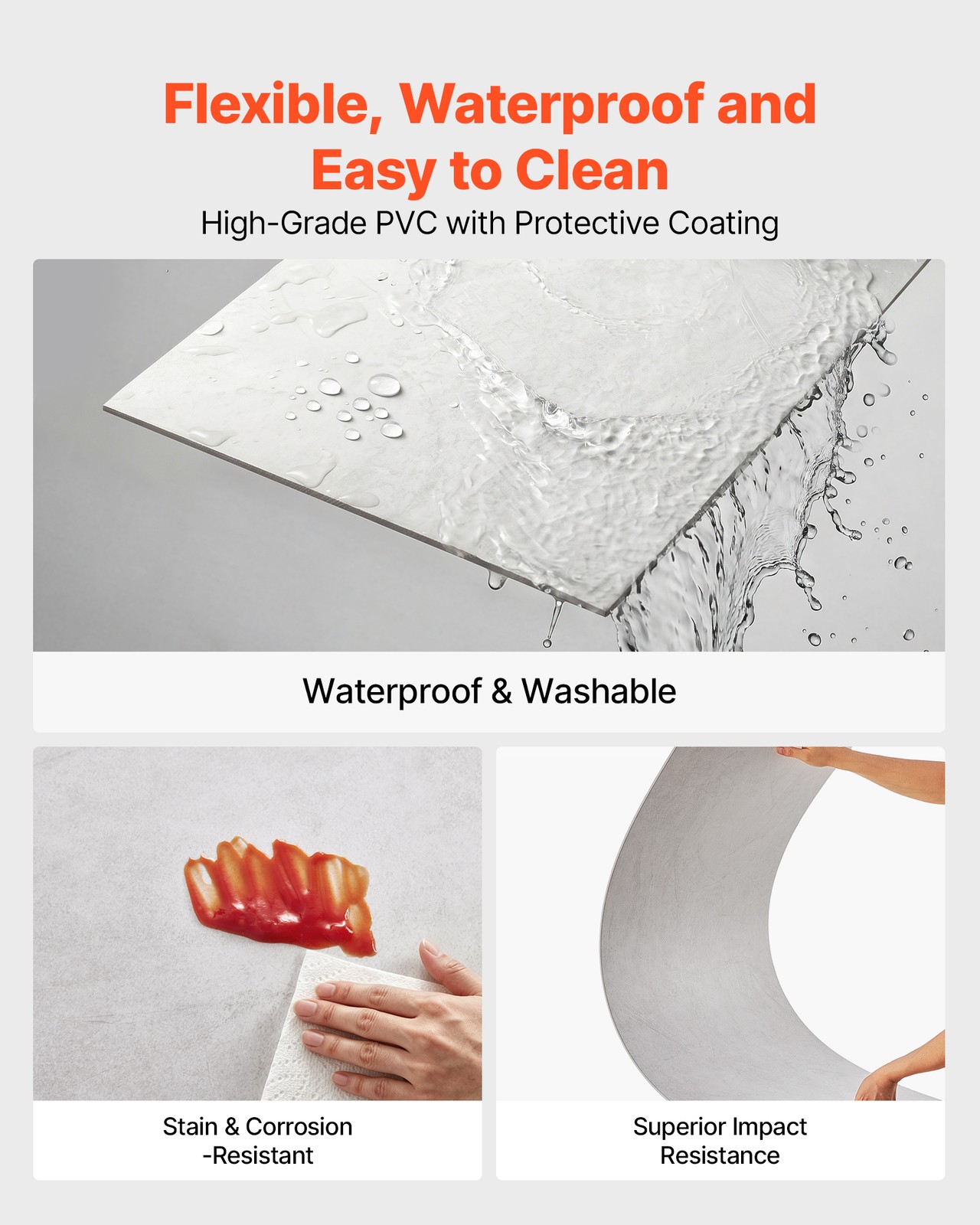 VEVOR 24 x 48 in PVC Ceiling Tiles 10-Pack Drop Ceiling Panels White Marble