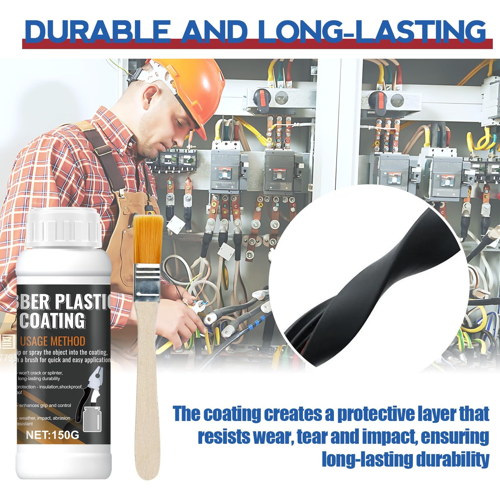 WANJAO Tool Dip Rubber Coating, Liquid Flexible Peelable Black