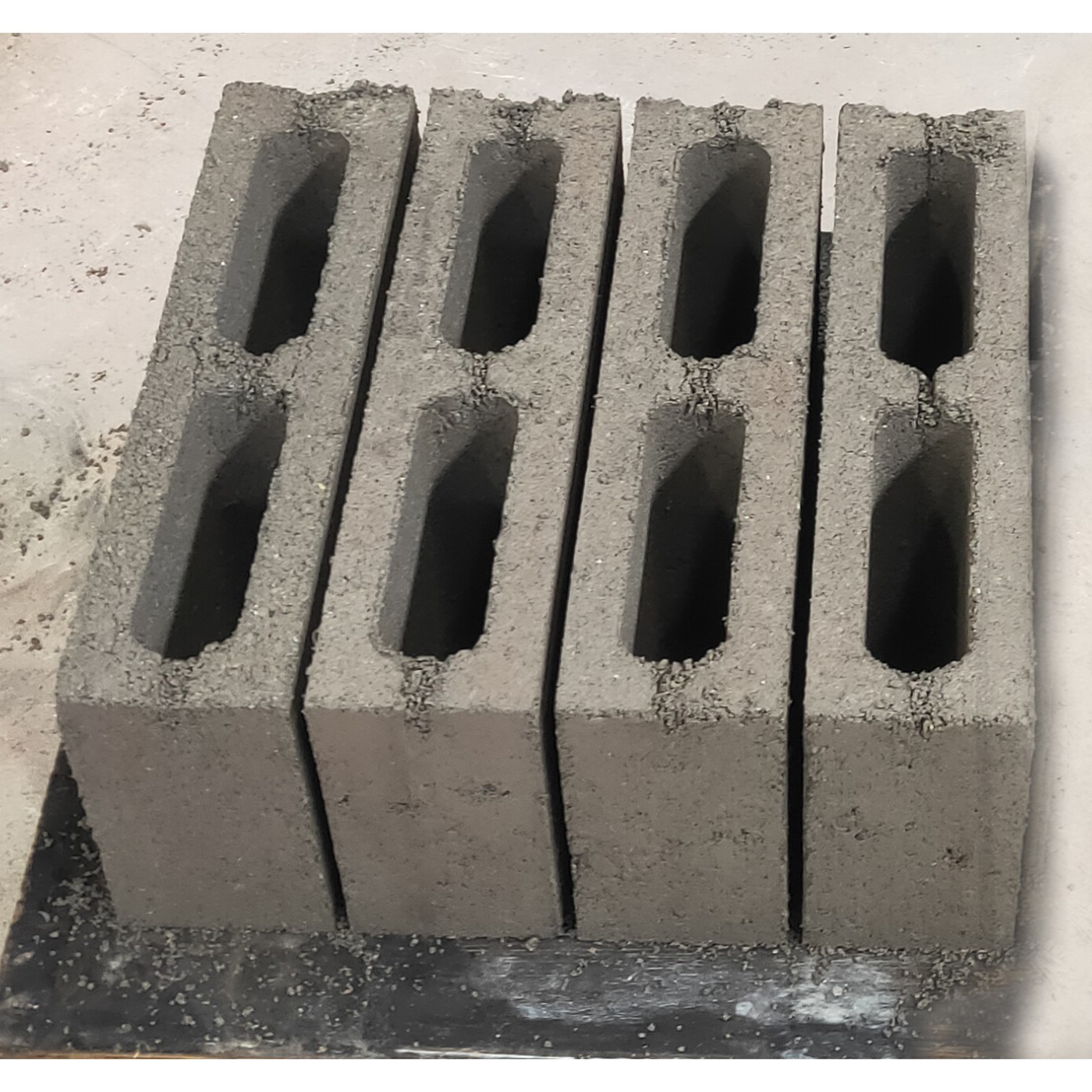 220V Hand-propelled Soil Block Maker 4pcs/time H4 Hollow Brick Molding Machine
