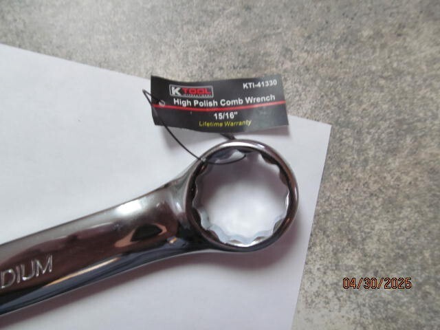 K Tool International KTI-41330 15/16 COMBINATION WRENCH 12PT 15 DEG Free ship