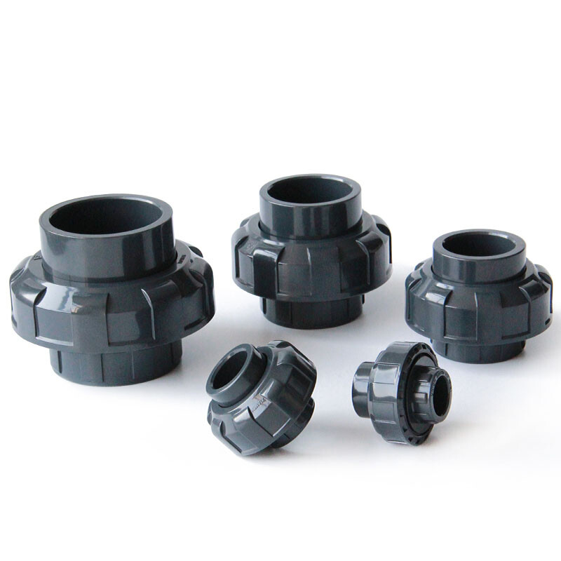 20-110mm PVC Pipe Union Grey Connector Joint Weld Solvent Pressure Pipe Fitting
