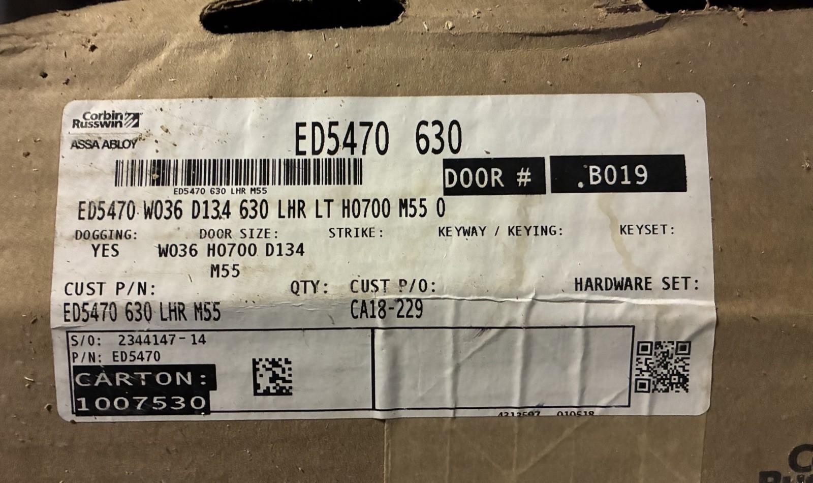 Corbin Russwin ED5470 M55 630 Finish New In Box