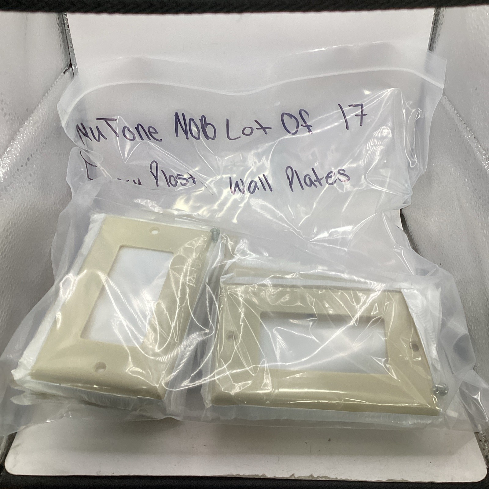 NOB Broan-Nutone Lot Of 17 Plastic Ivory Wall Plates