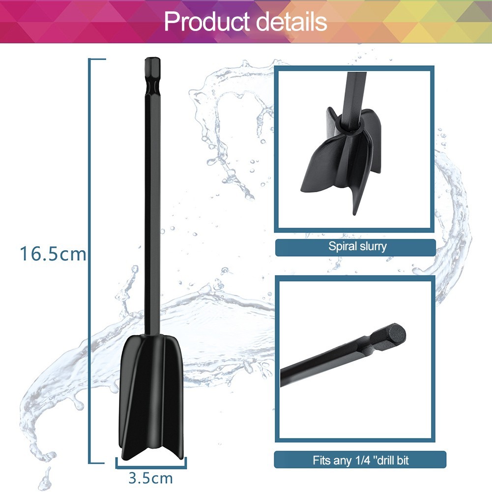 6PCS Mixer Attachment Drill For Resin,Epoxy Mixer Mixing Rod Drill Whisk Stirrer