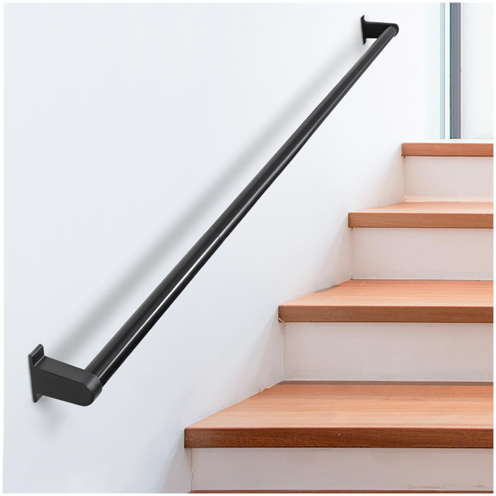 SDNBHT Industrial Stair Railing Metal 4 Feet – 1.25 Inch Tube Diameter, Black