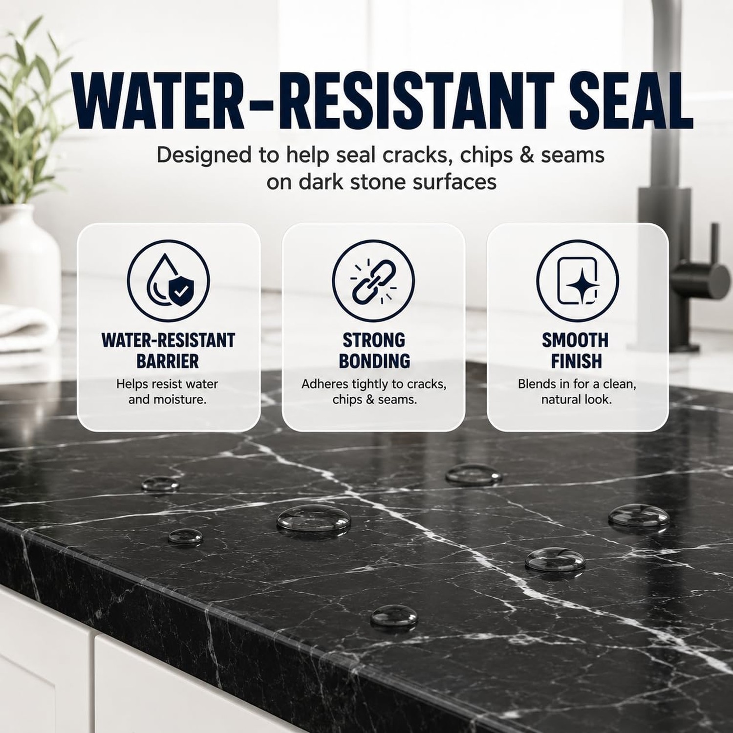 Black Quartz Countertop Repair Kit, Professional Tile, Marble and Granite Rep…