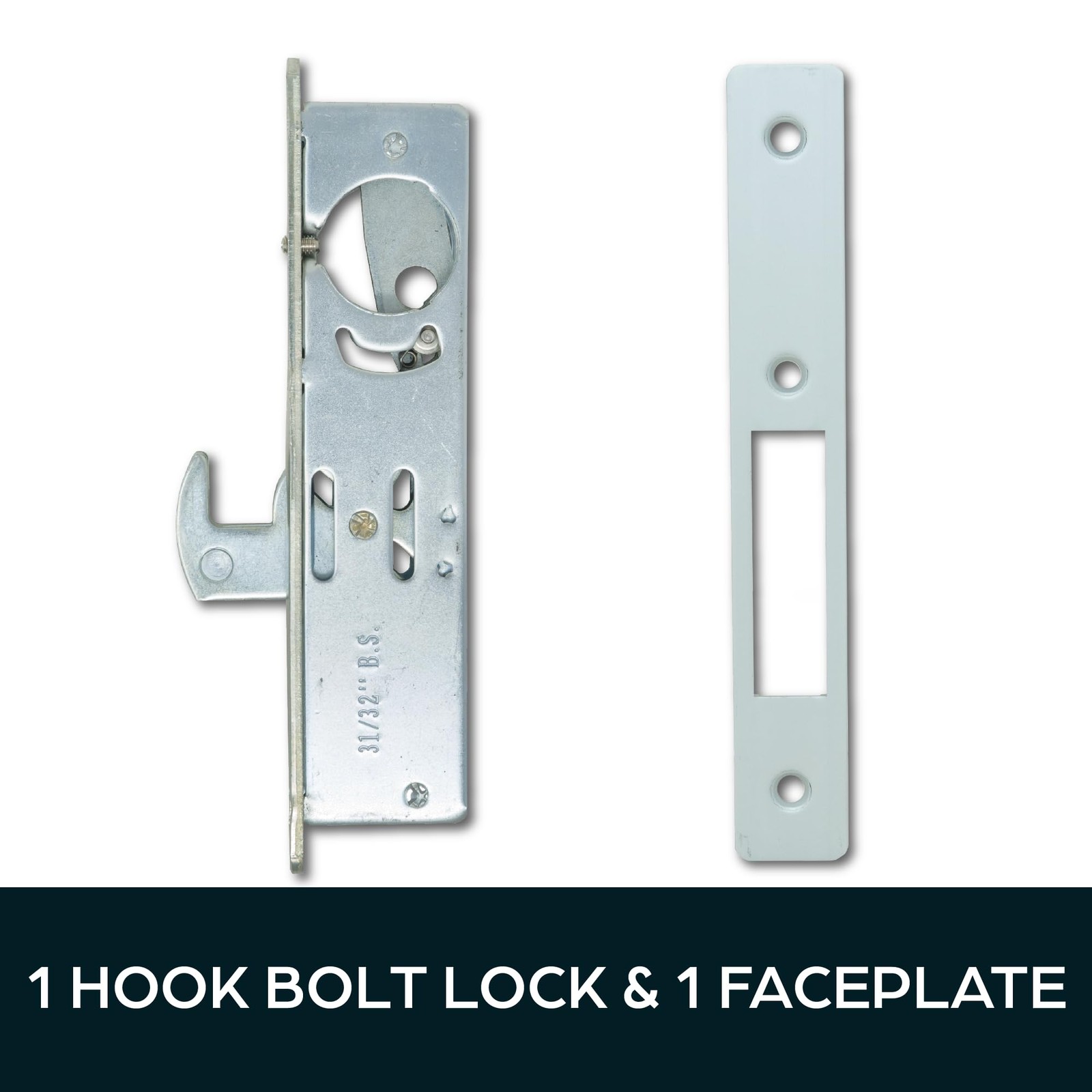 Summit DOORWARE Mortise Hook Bolt Lock | Adams Rite Style 31/32″, Aluminum