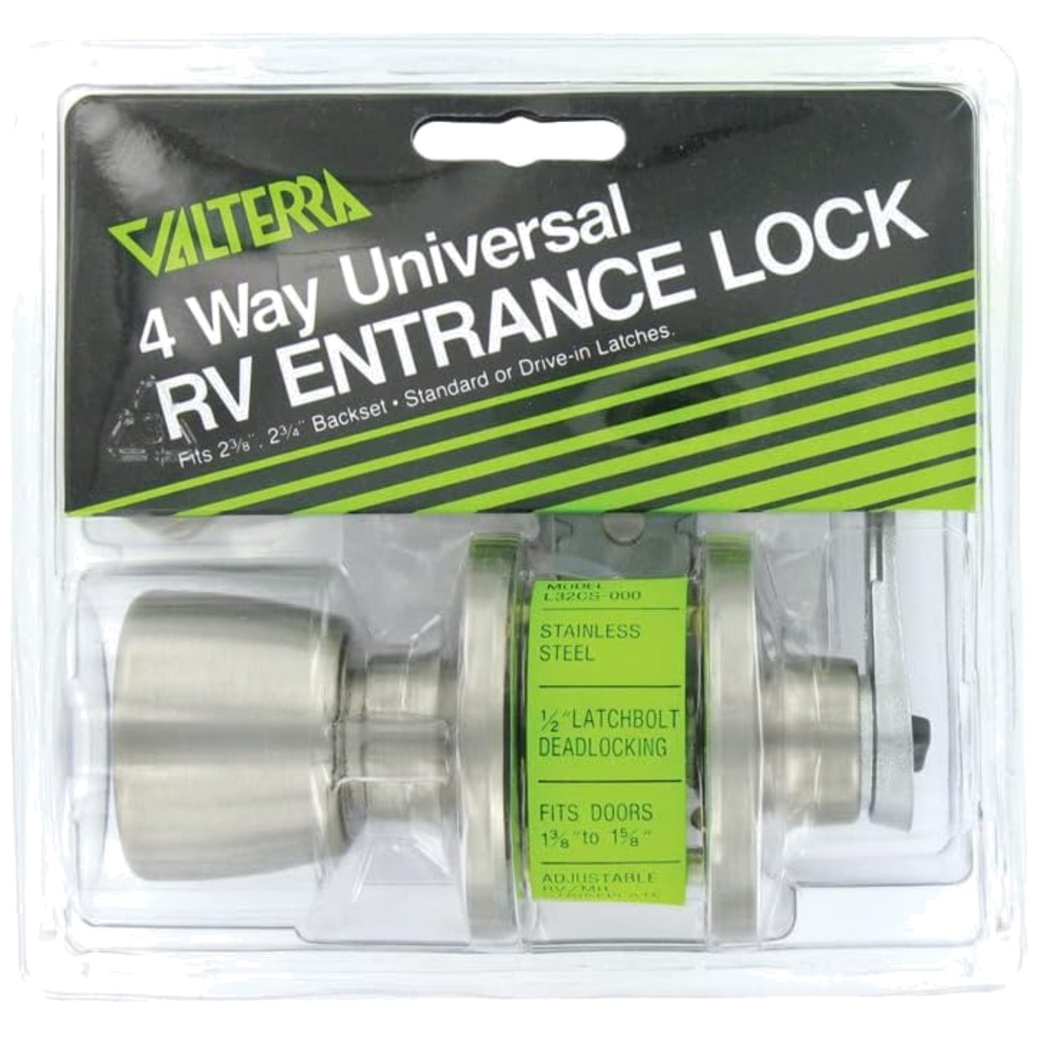 Stainless Steel Lockset with Brass Key Cylinder