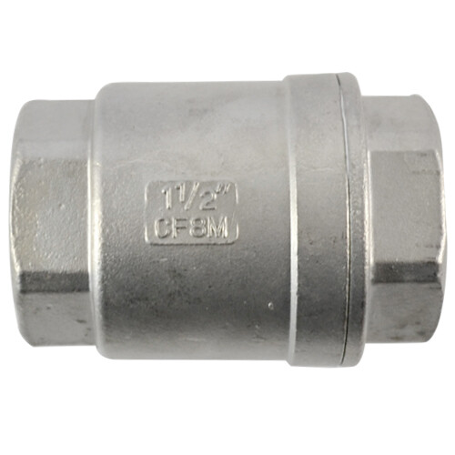 1/2″ – 2 inch 1″ Spring Loaded In-line NPT Threaded Check Valve Stainless Steel