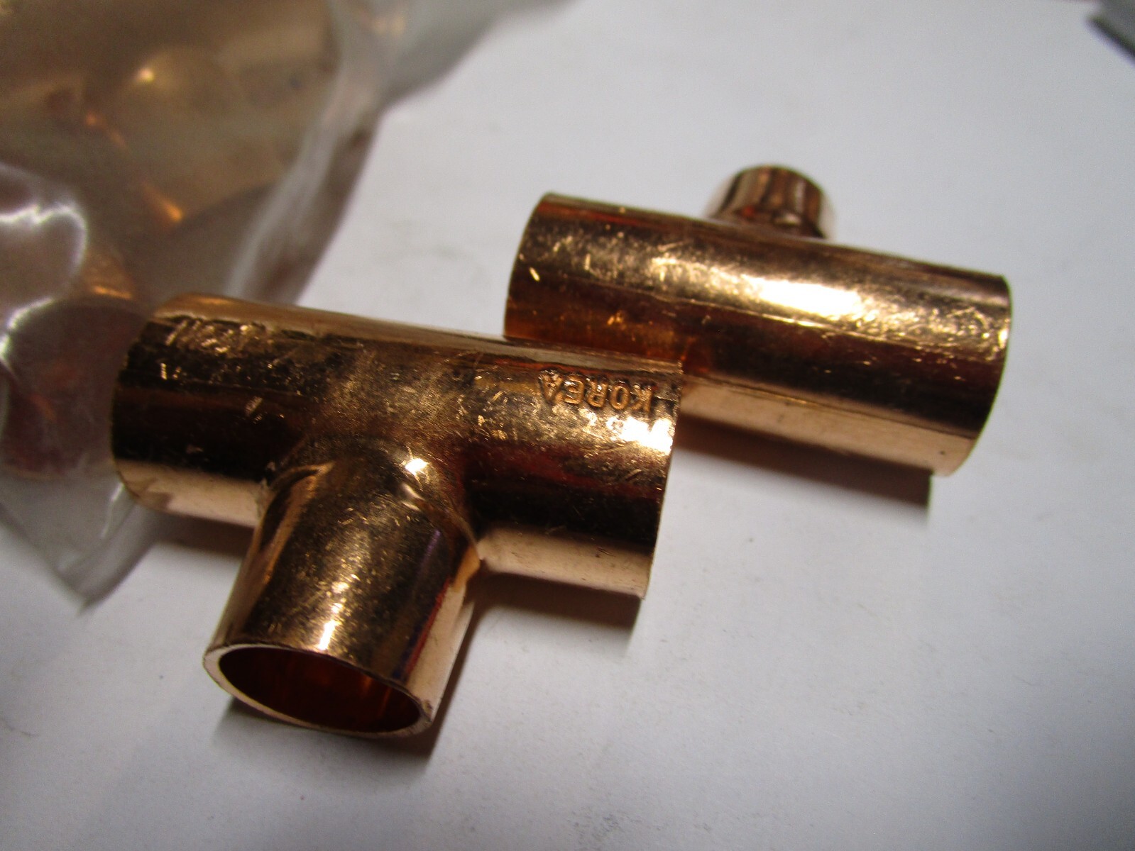 1/2″ x 1/2″ x 3/8″ Slip Wrot Copper Pipe Tee QTY 15