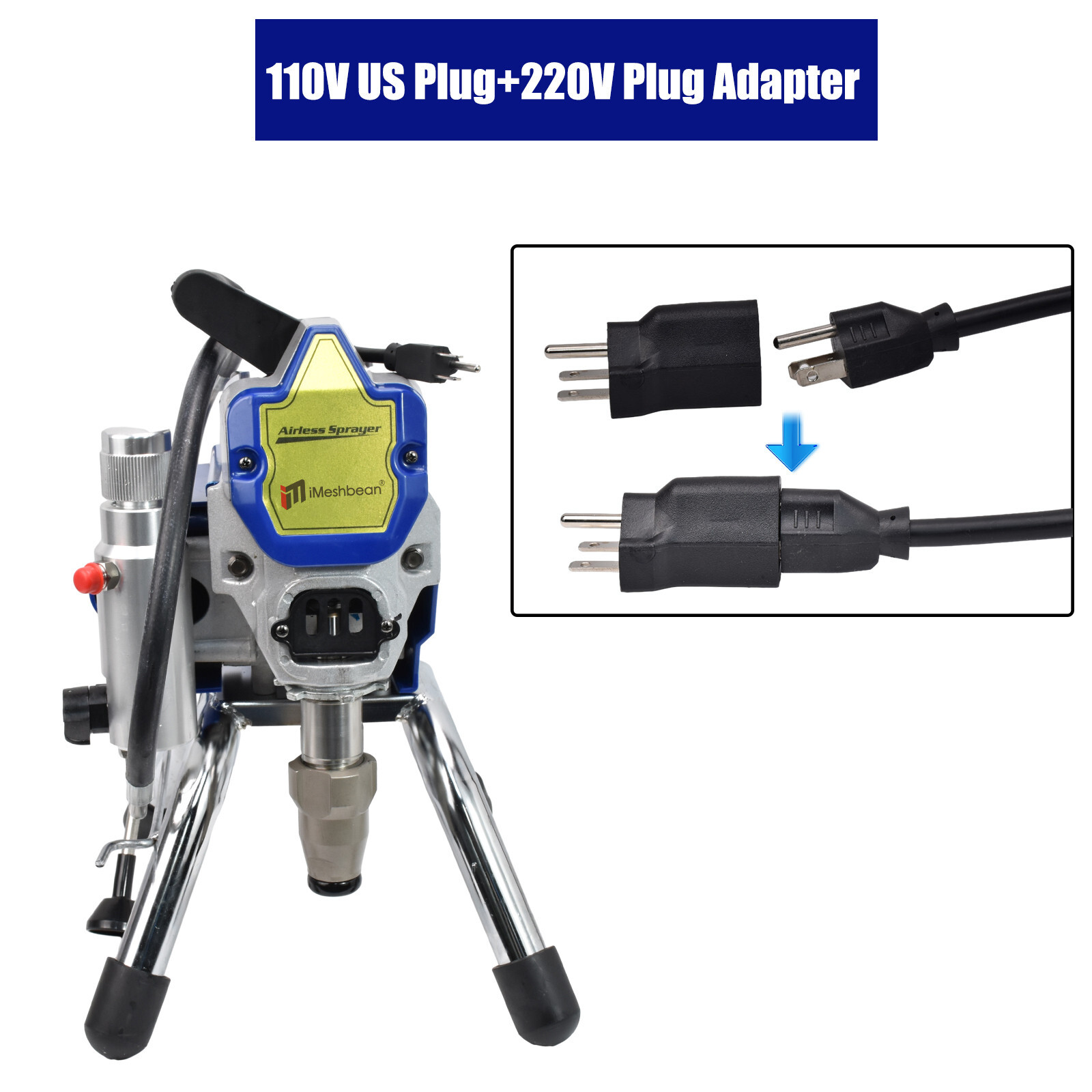 3500W High Pressure Airless Paint Sprayer High Efficiency Power Painting 220V