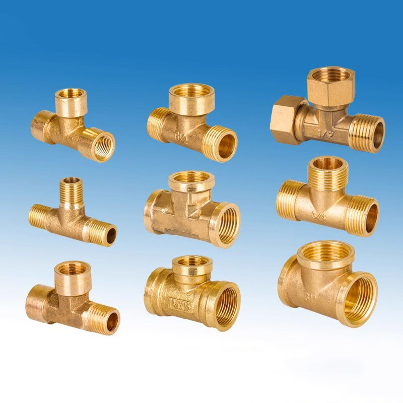 Brass T Piece 3 Way Tee Male Female Thread Fitting Pipe Connector 9/12/15~32mm