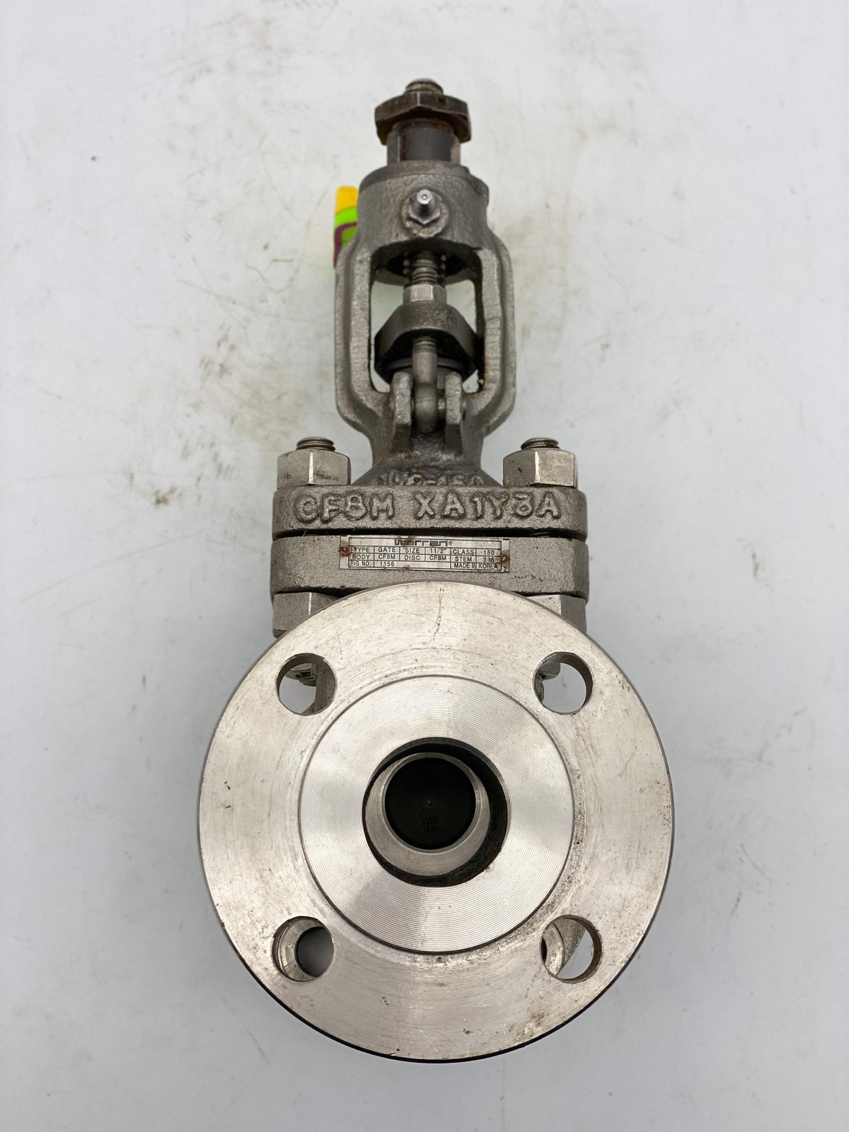 Warren 1156 1-1/2” Gate Valve, CF8M, Class 150 (No Box)