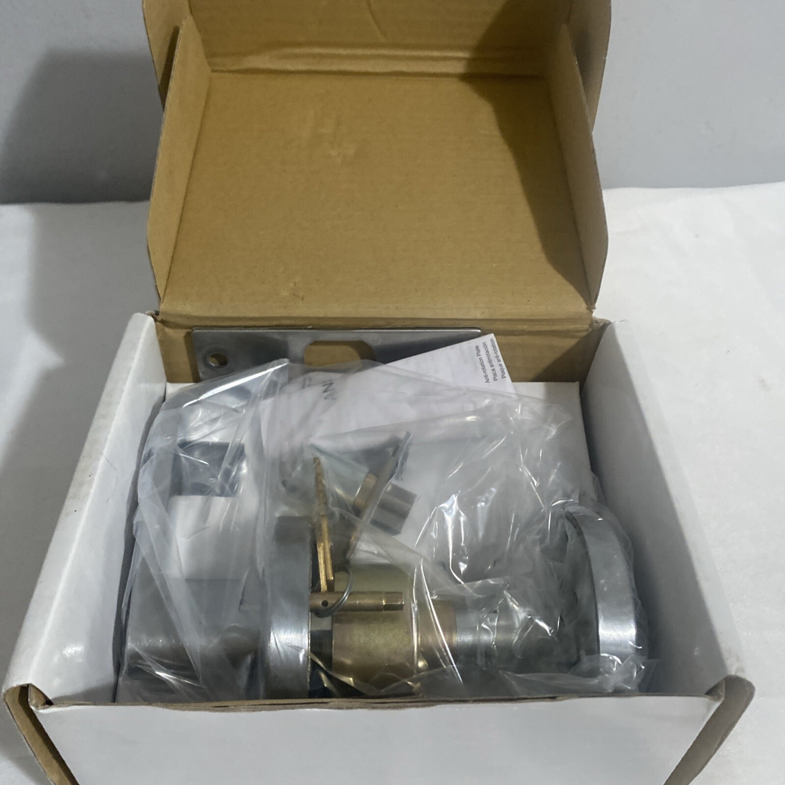 US Lock USX2050D26D 2050 GR2 2-3/8 in. Backset US26D Storeroom Lever SC1