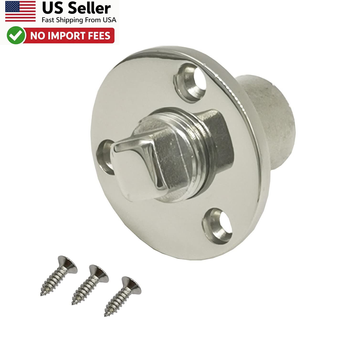 Garboard Boat Drain Plug Kit 1 Inch Hole Marine 316 Stainless Steel FROM USA