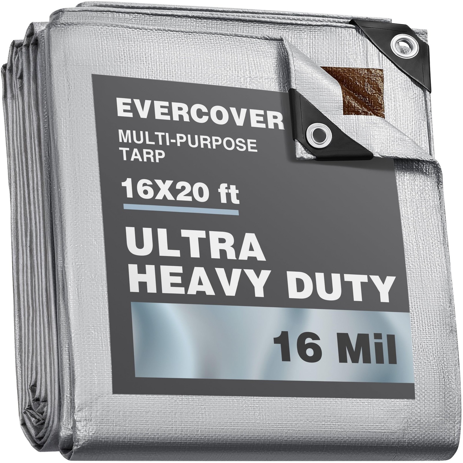 16×20 ft Tarps | All-Weather Tarp Waterproof UV-Resistant | 16 MIL=240 GSM He…