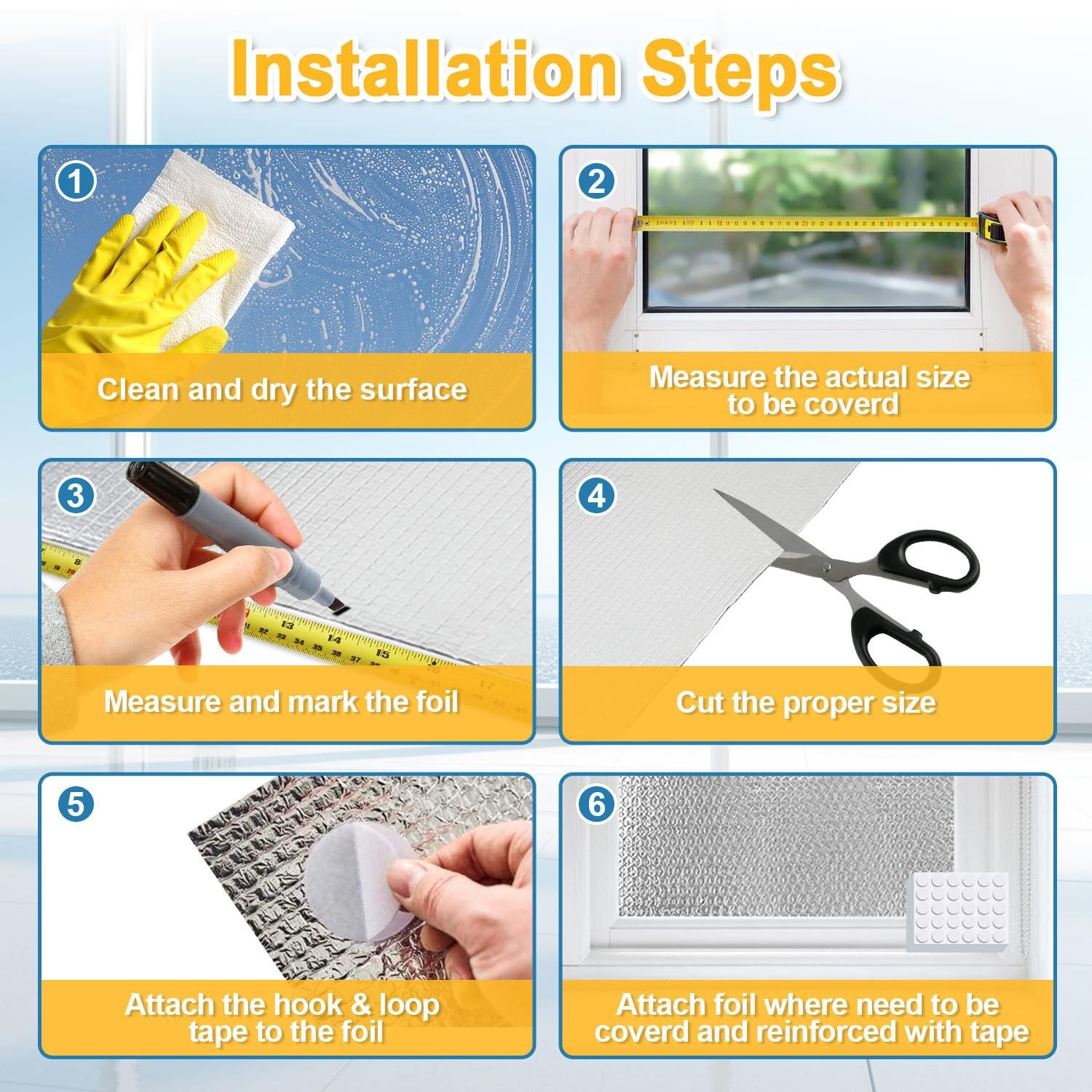 48″ x 10 Ft Window Insulation Kit, 3mm Bubble Reflective Aluminum Foil for Wi…
