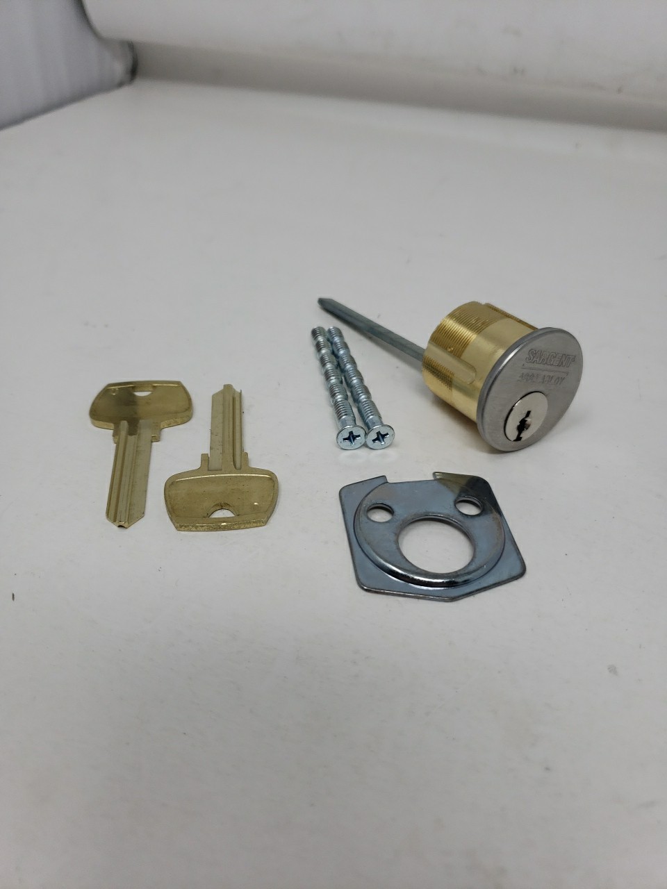 2 Sargent 34-U-32D 34 Series Rim Type Cylinder Satin Stainless Steel