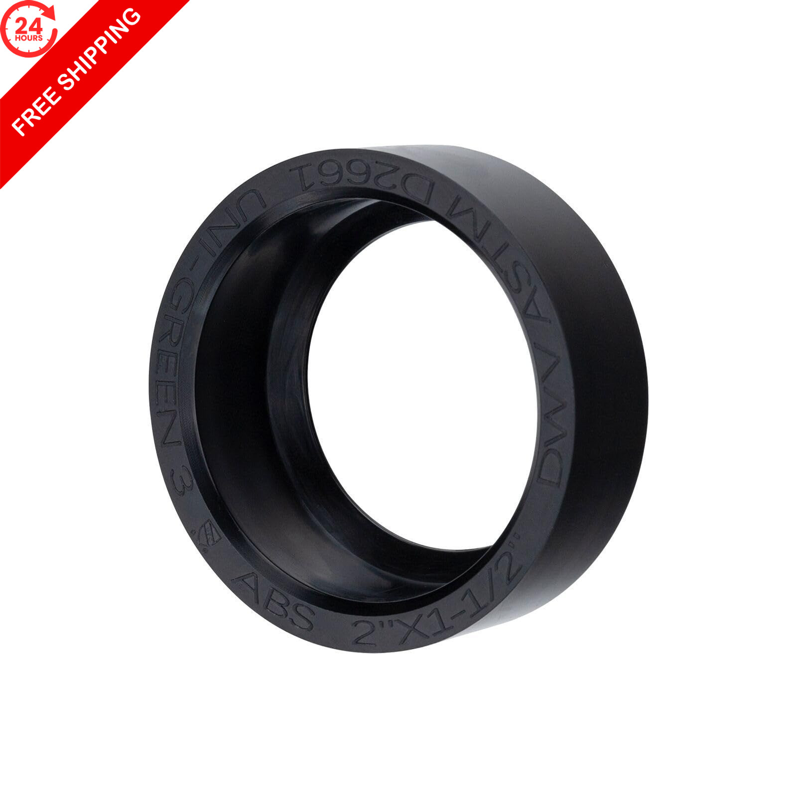 Uni-Green 4-1/4 inch Round Shower Base Drain – Matte Black Solvent Weld